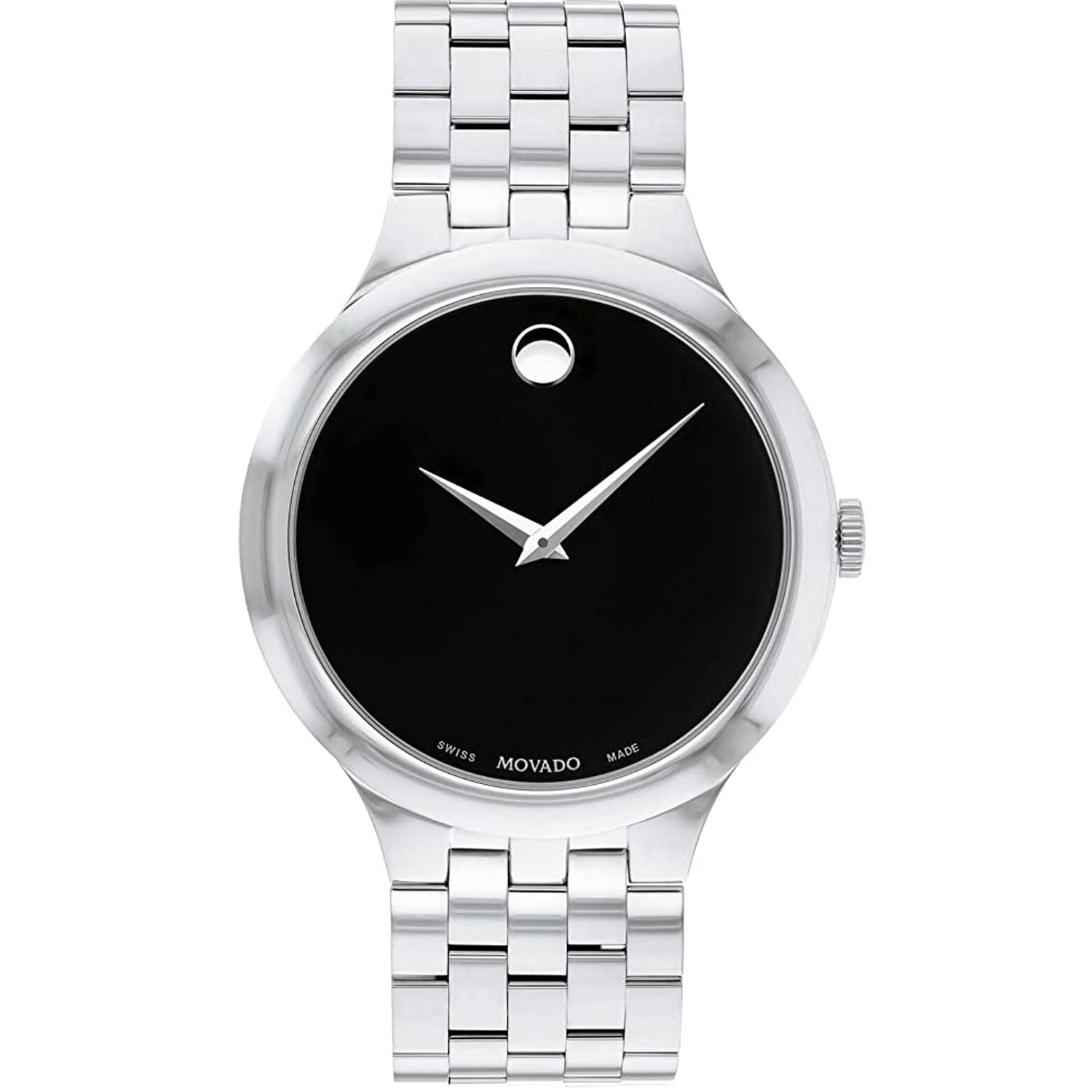 Movado Men's Classic Black Dial Watch - 607415