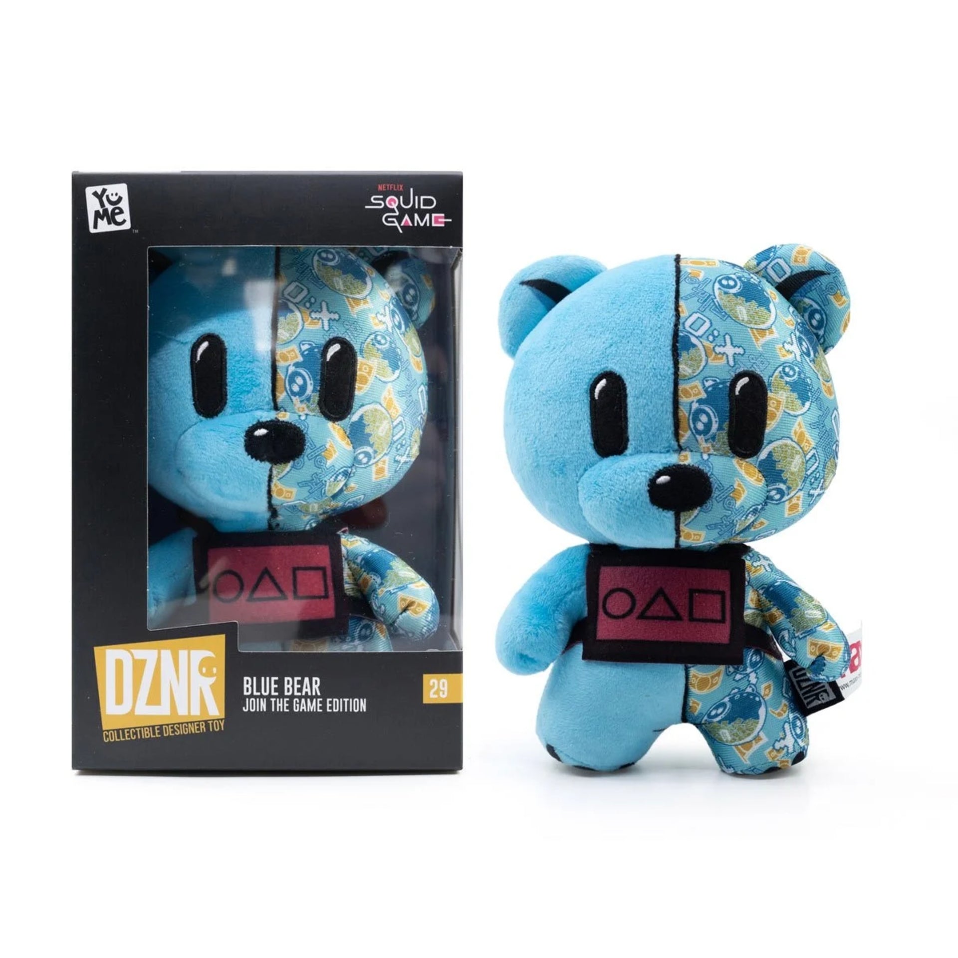 YuMe DZNR Squid Game Join the Game Blue Bear 7 Inch Plush