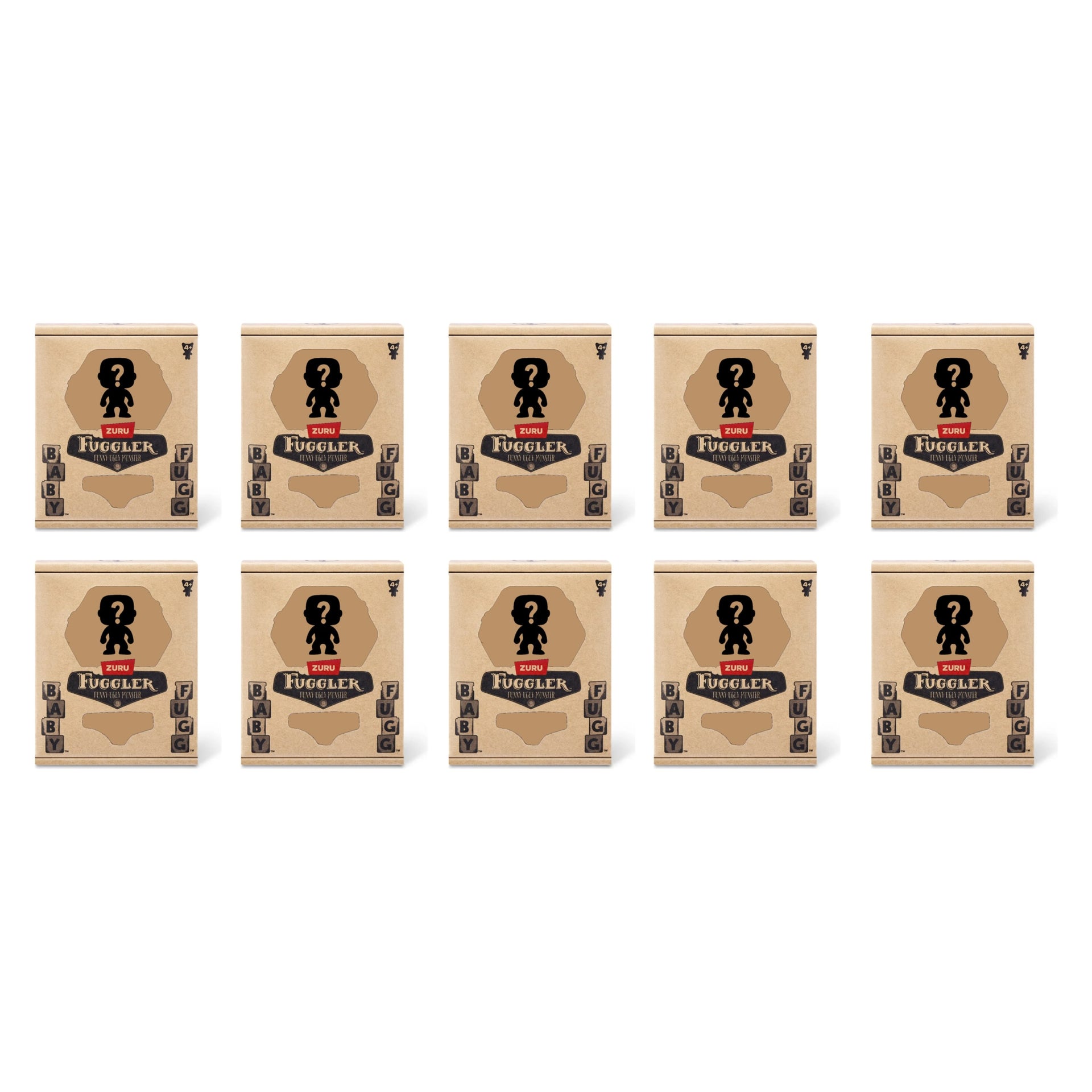 Pack of 10 Zuru Fuggler Baby Fugg 3.5 Inch Plush Toy Mystery Random Assortment