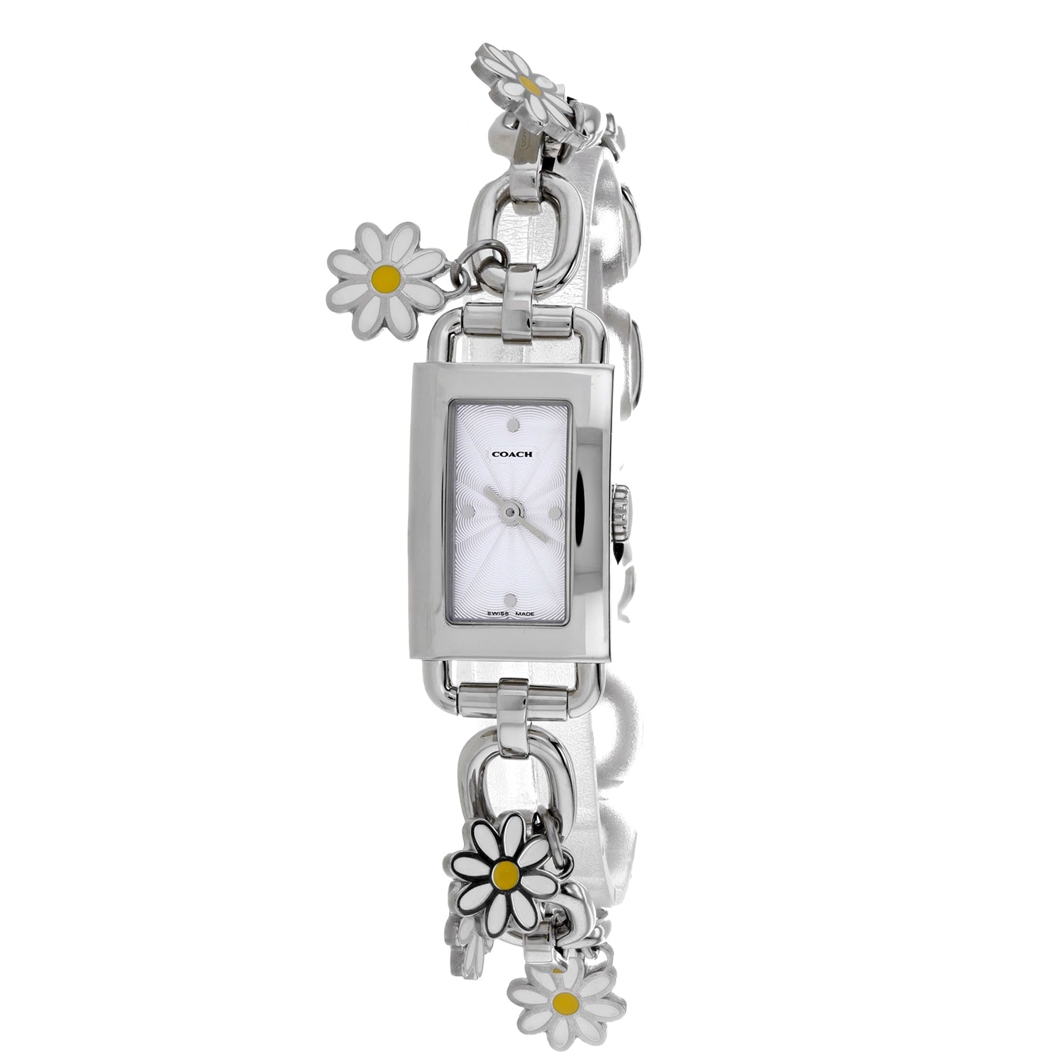 Coach Women's Silver Stainless Steel White Dial White Dial Watch - 14500565