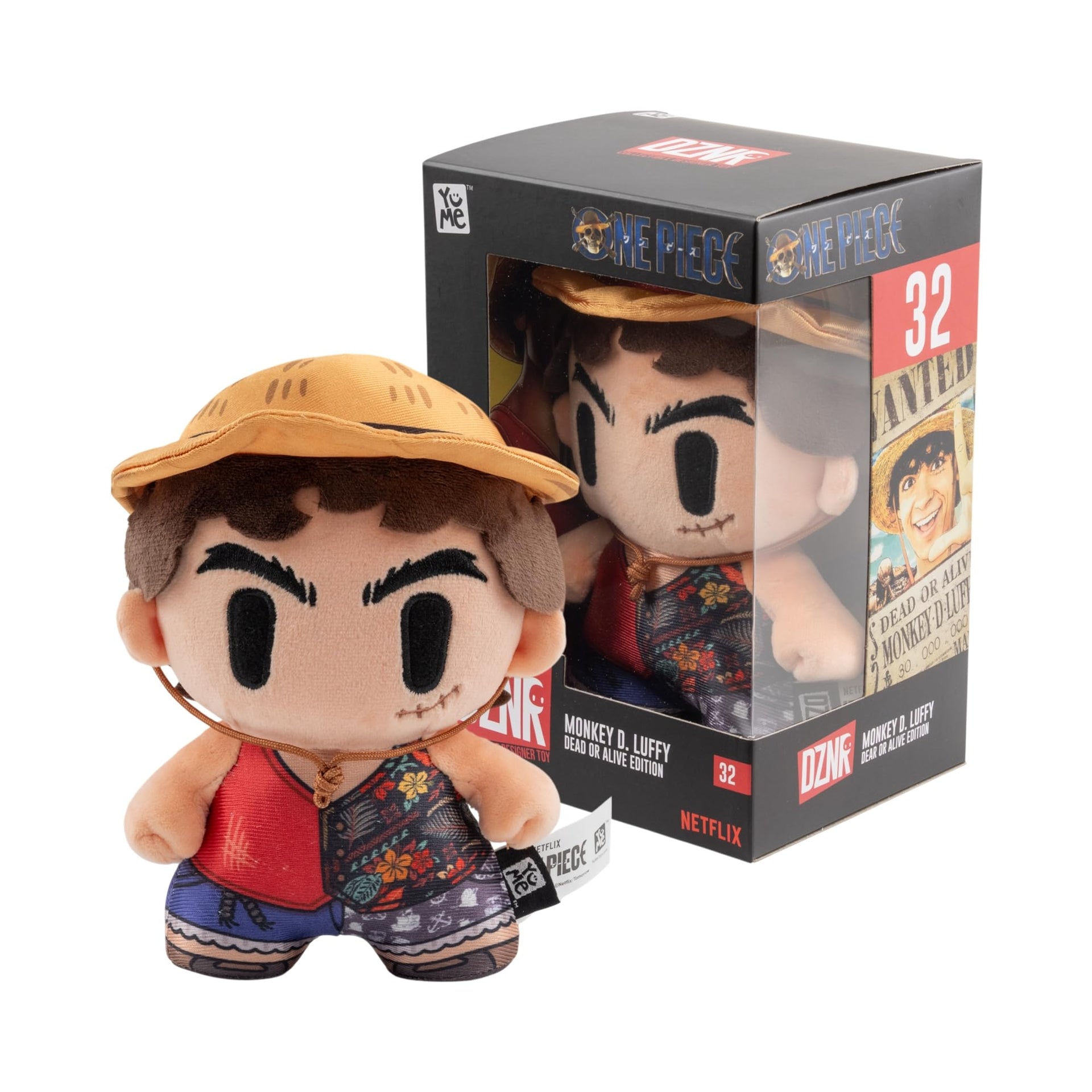 YuMe DZNR One Piece Monkey D. Luffy Dead or Alive 7 Inch Plush