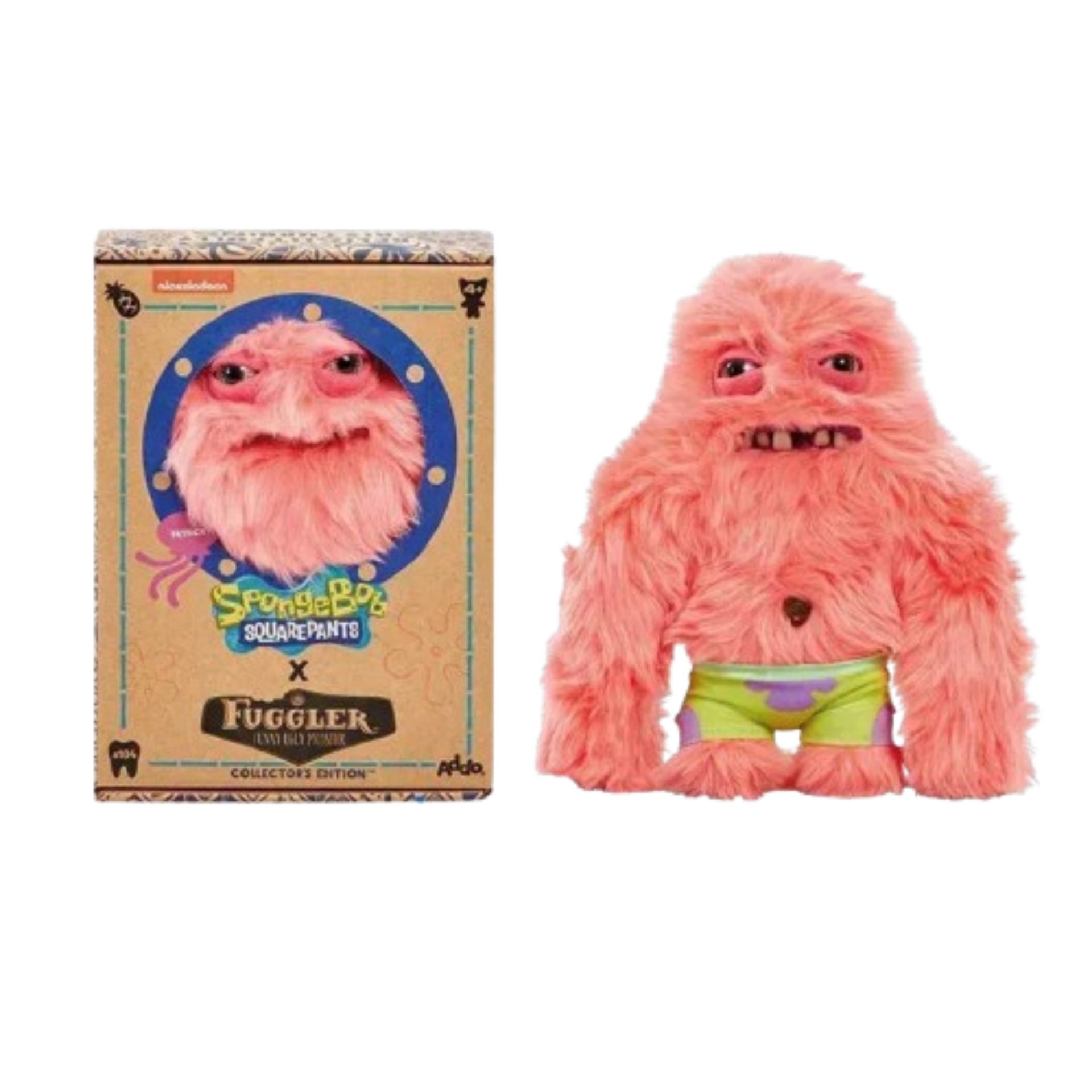 Zuru Fuggler Spongebob Patrick Pink Funny Ugly Monster Plush Toy 9 Inch