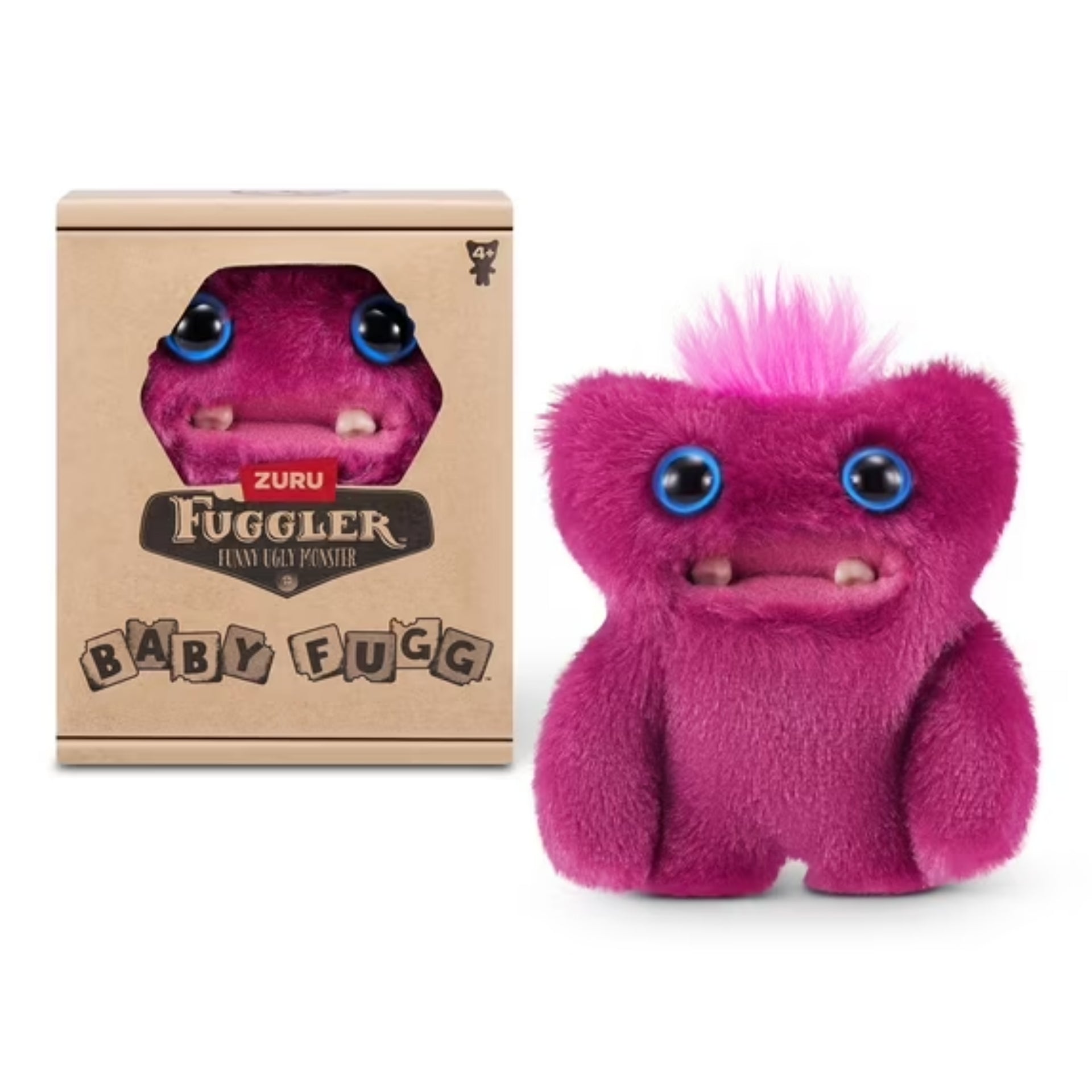 Zuru Fuggler Baby Fug Sir Belch Burgundy Funny Ugly Monster Plush Toy 3.5 Inch