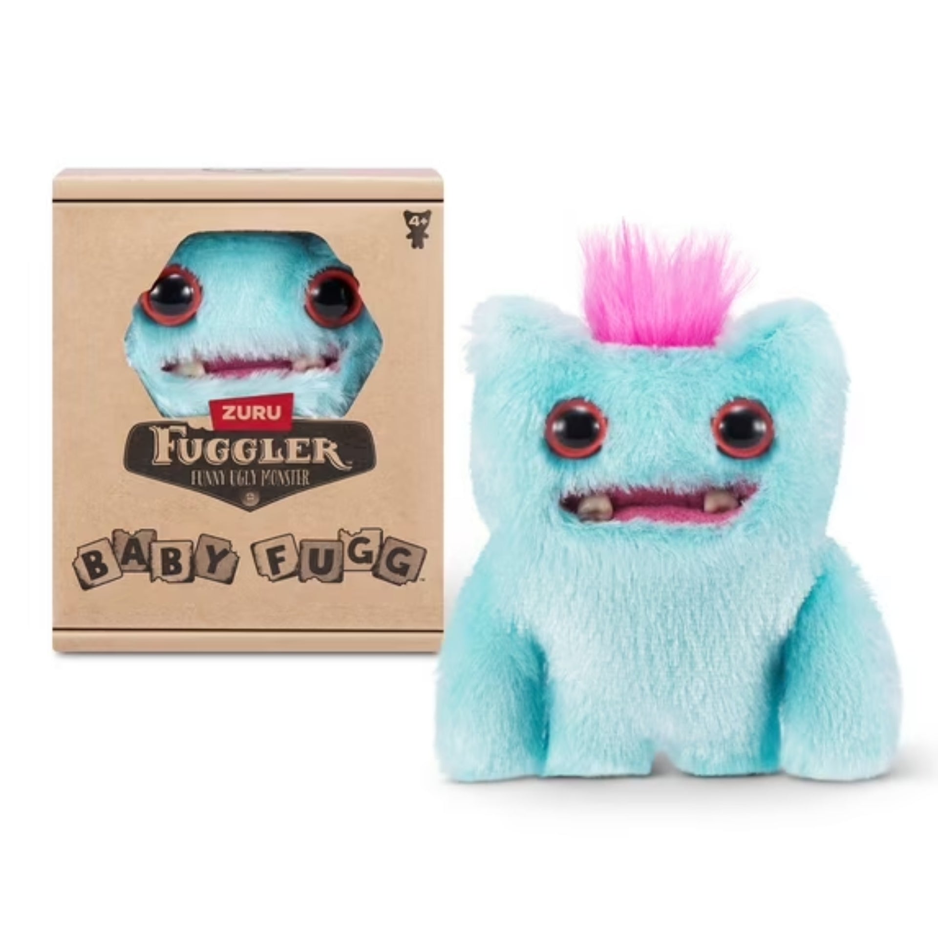 Zuru Fuggler Baby Fug Wide Eyed Weirdo Multicolor  Funny Ugly Monster Plush Toy 3.5 Inch