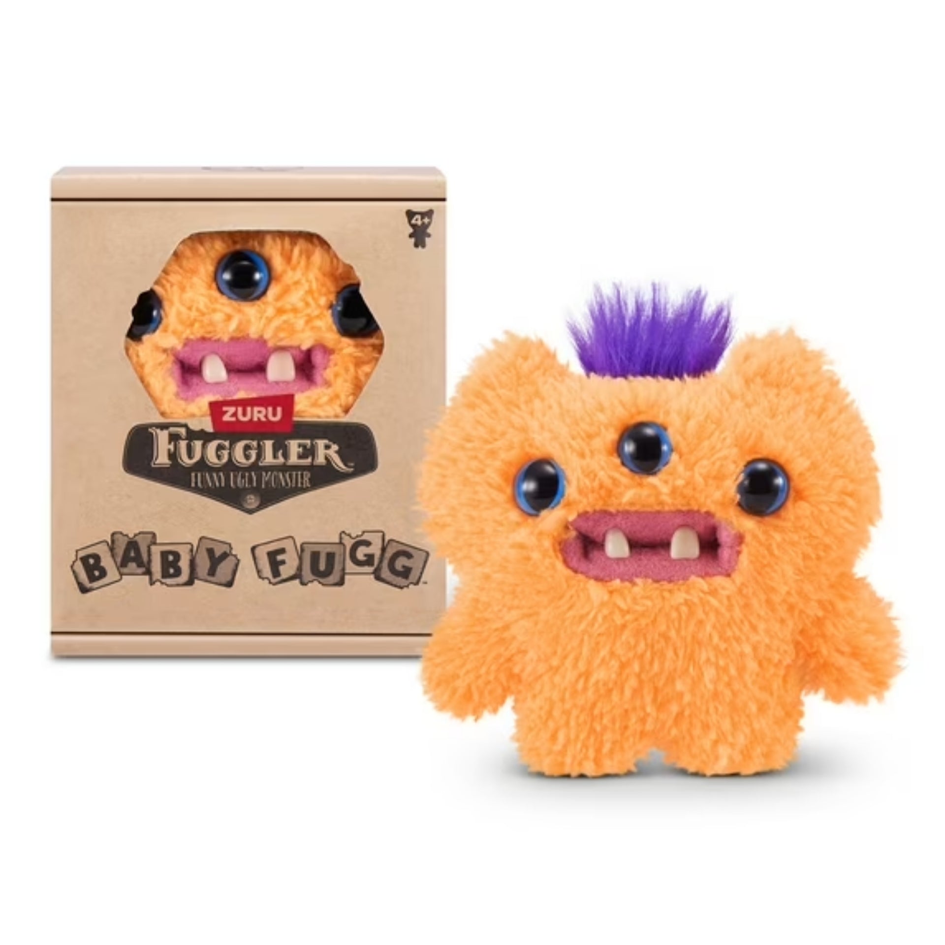 Zuru Fuggler Baby Fug Reek-O Orange Funny Ugly Monster Plush Toy 3.5 Inch