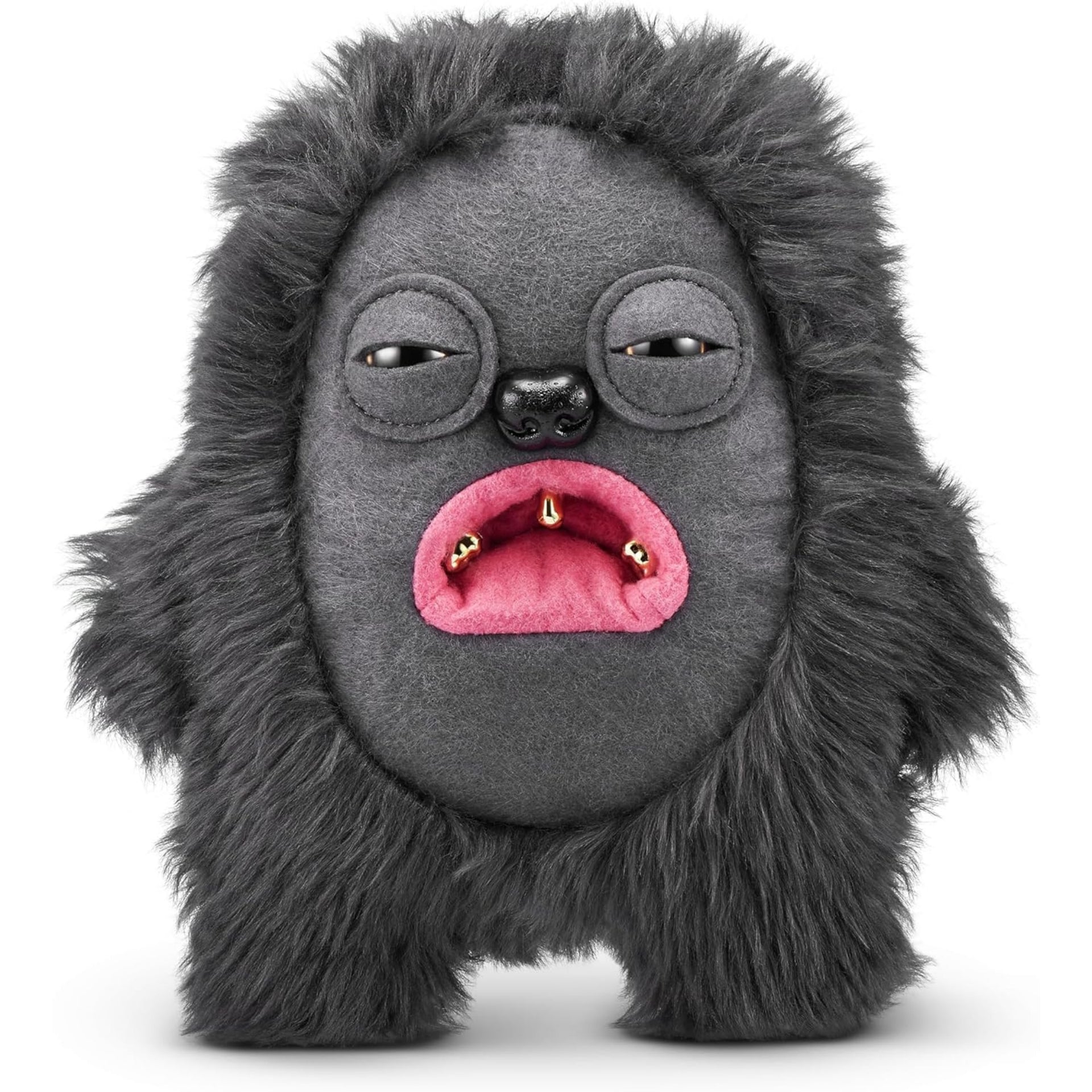 Zuru Fuggler Gold Fuggs Hedge Grog Black Funny Ugly Monster Plush Toy 9 Inch