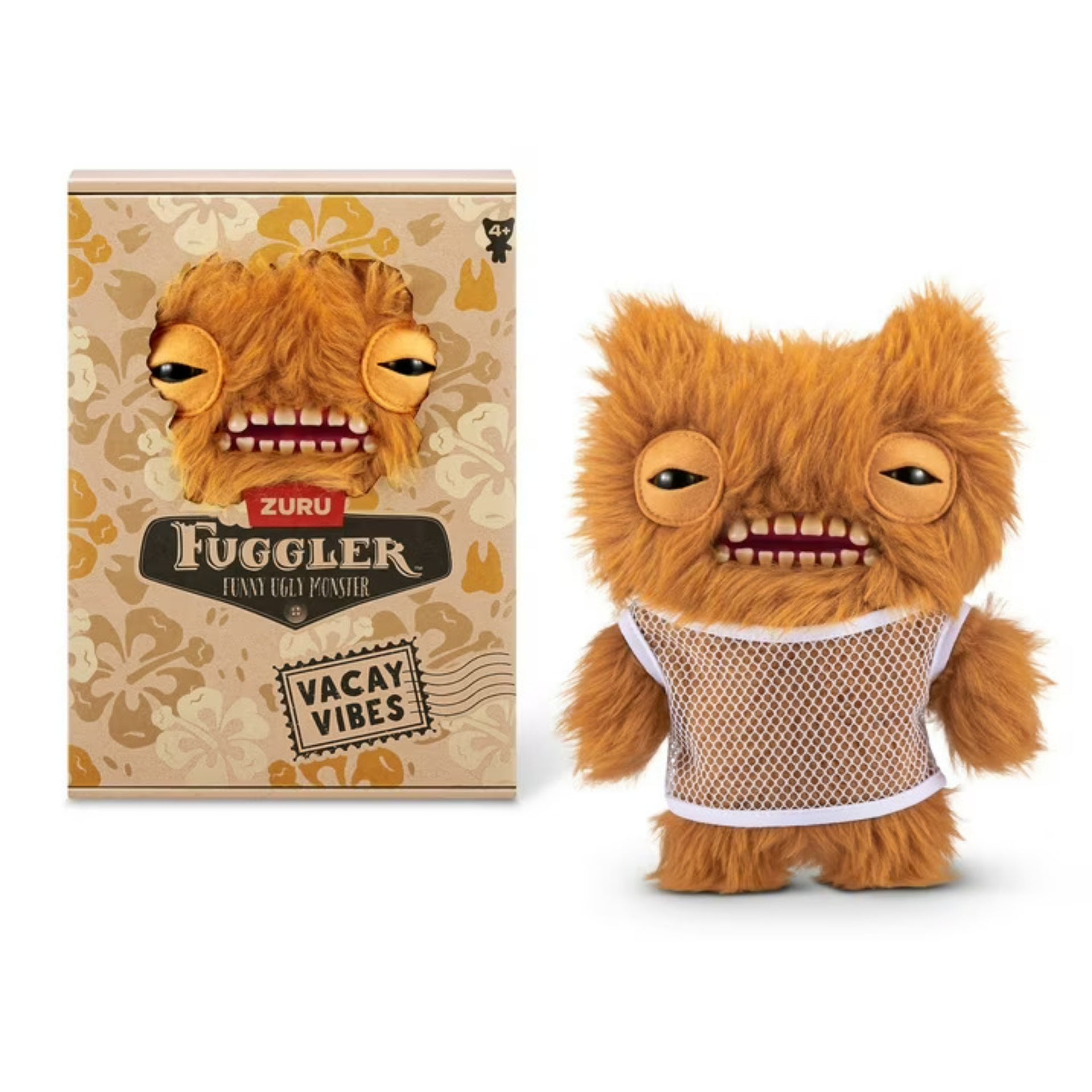 Zuru Fuggler Vacay Vibes Munch Munch Ginger Funny Ugly Monster Plush Toy 9 Inch