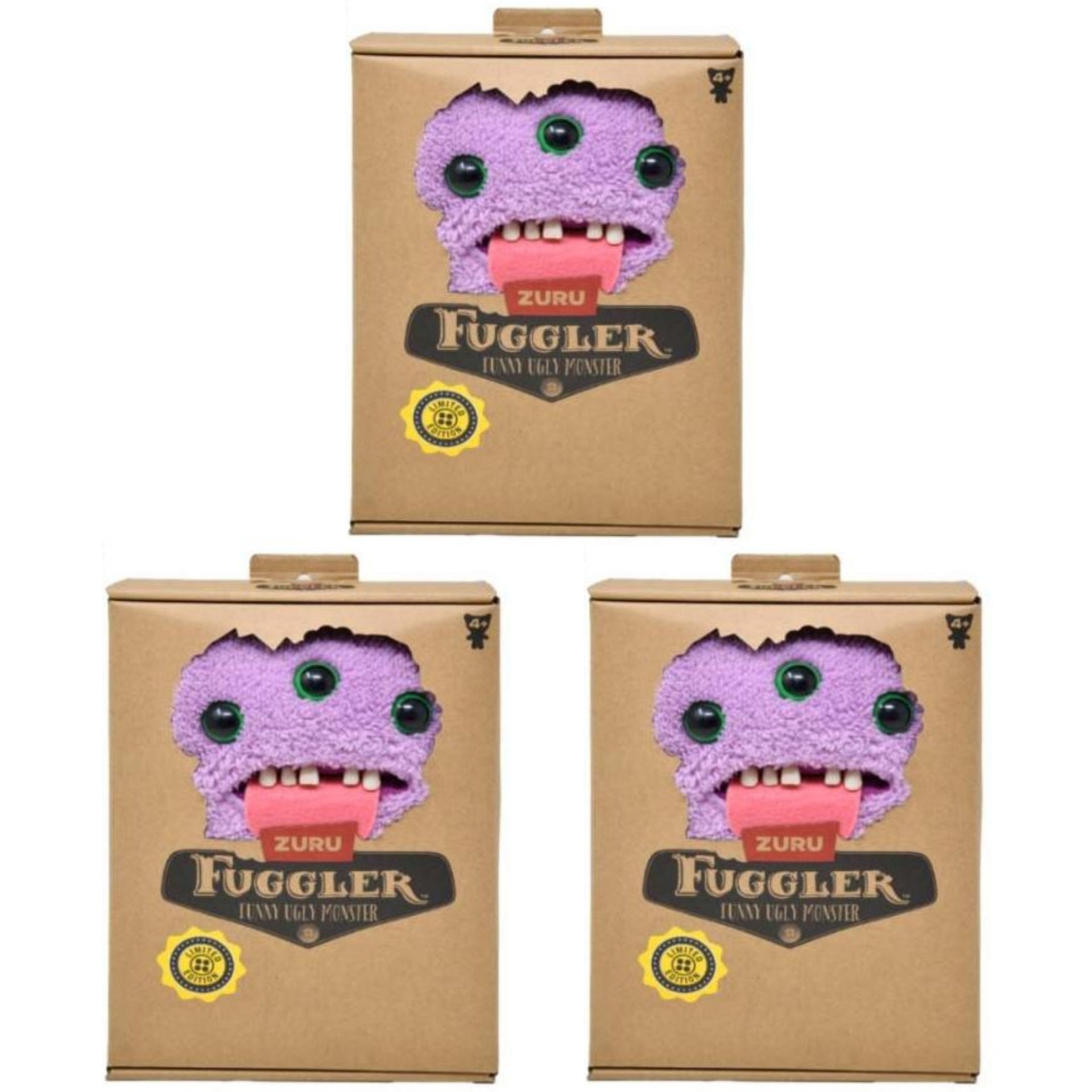 Set of 3 Zuru Fuggler Limited Edition Gaptooth McGoo Plush Toy 9 Inch
