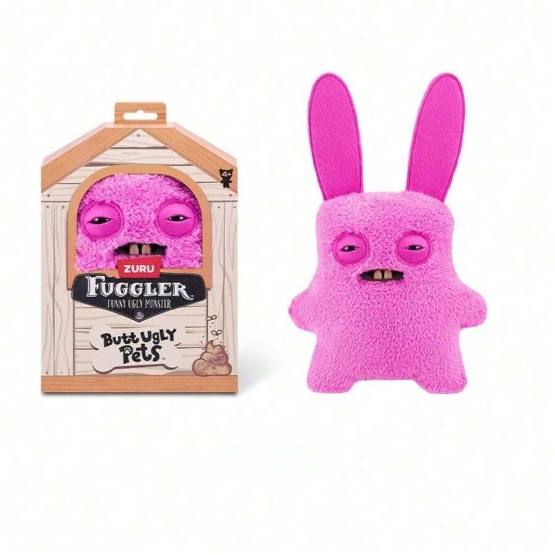 Zuru Fuggler Butt Ugly Pets Bunny Rabbit Funny Ugly Monster Plush Toy 9 Inch