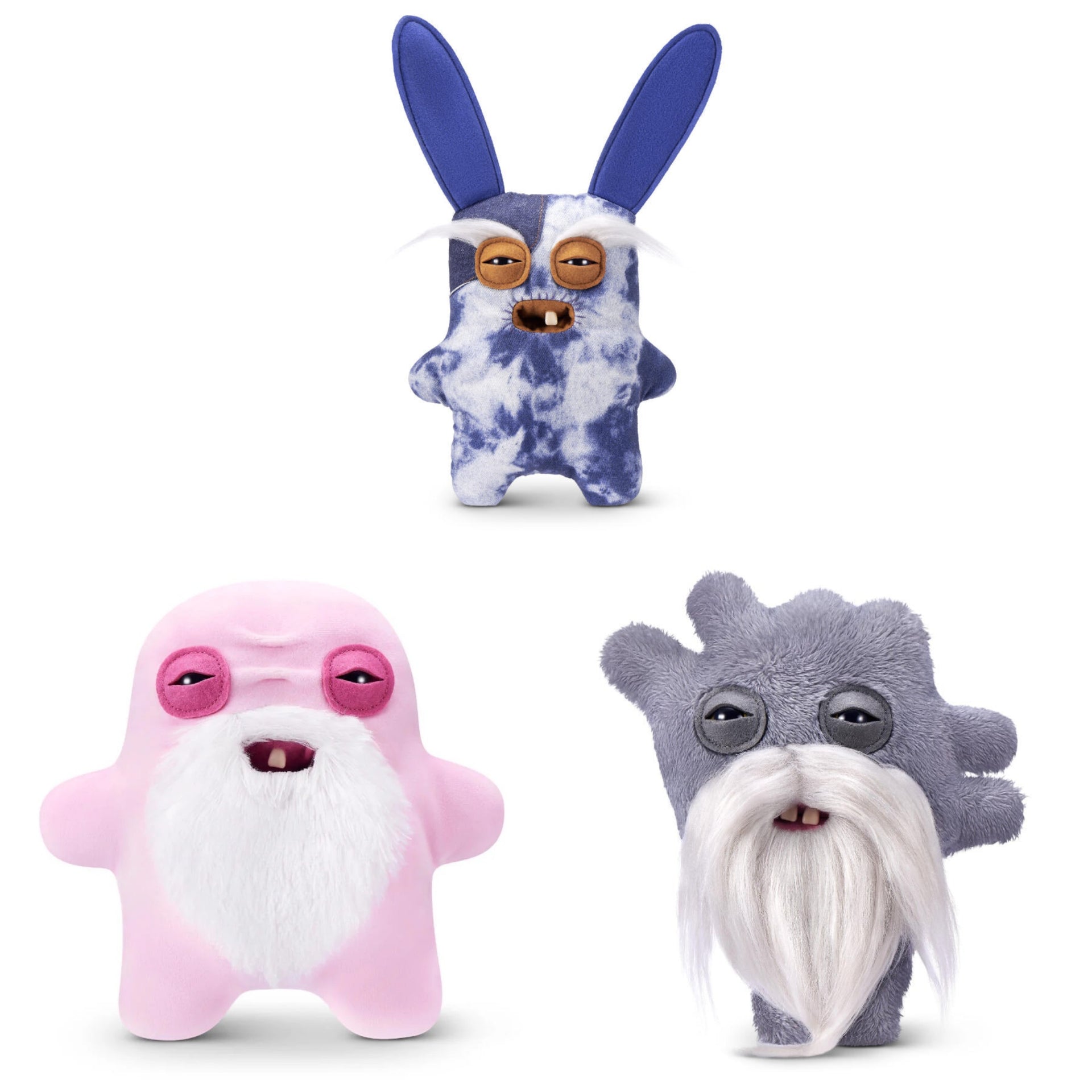 Set of 3 Zuru Fuggler Old Fogies Plush Toy 9 Inch Random Assortment