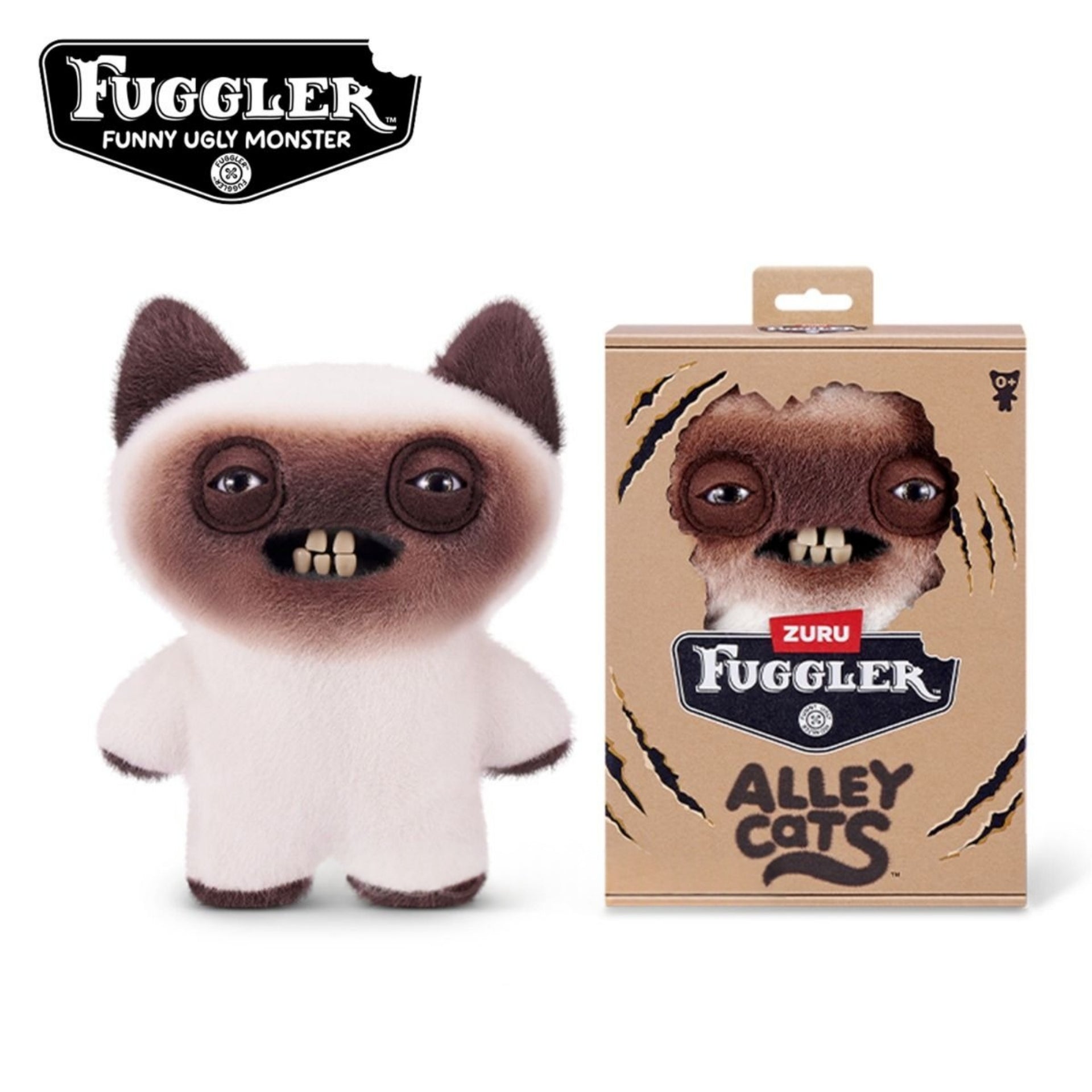 Zuru Fuggler Alley Cats Yawper Brown 9 Inch Plush Toy