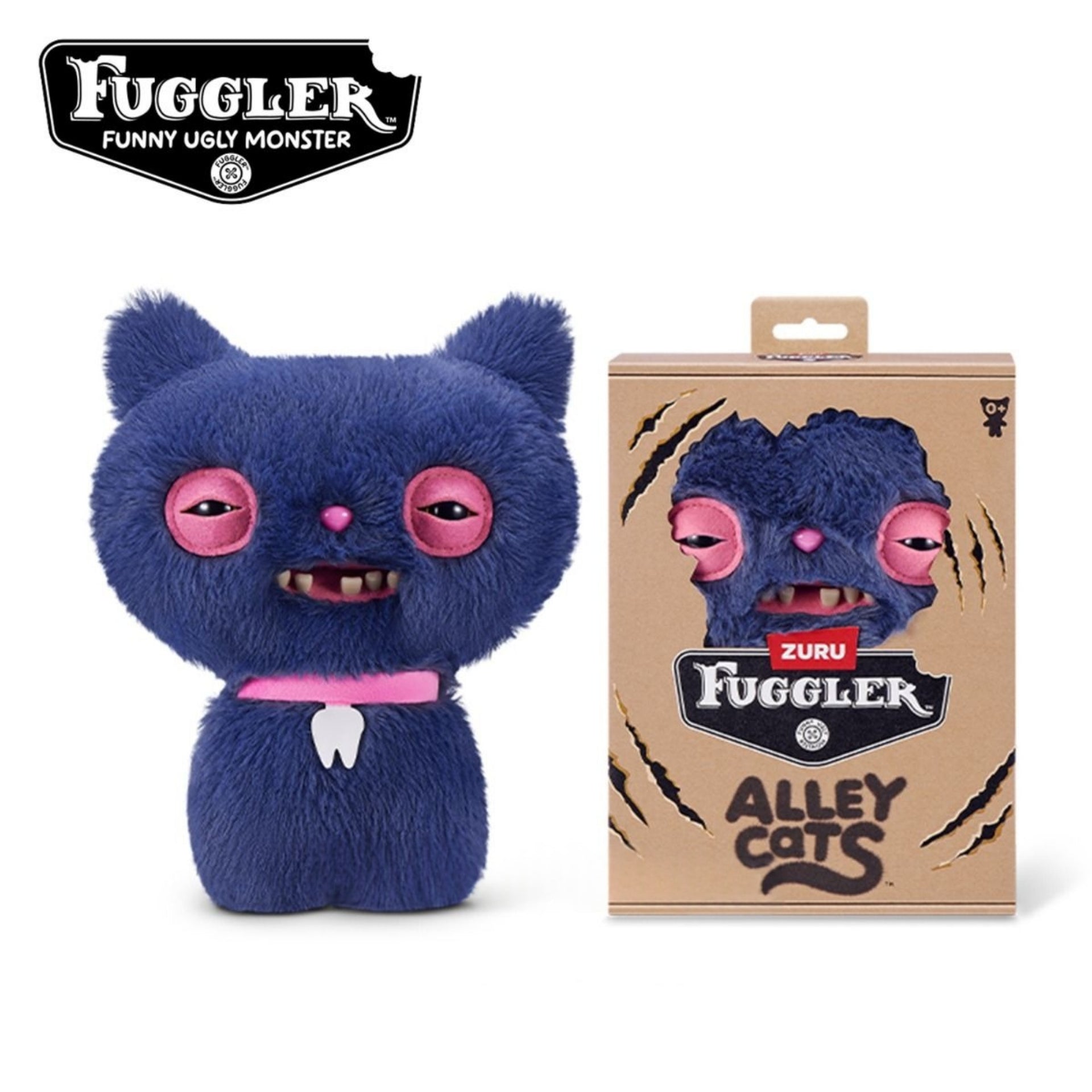 Zuru Fuggler Alley Cats Cheeze Blue 9 Inch Plush Toy