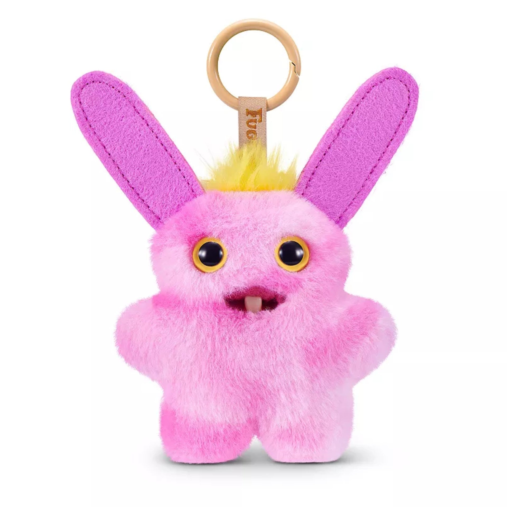 ZURU Fuggler Baby Pinkles Rabid Rabbit 3.5 Inch Plush Keychain