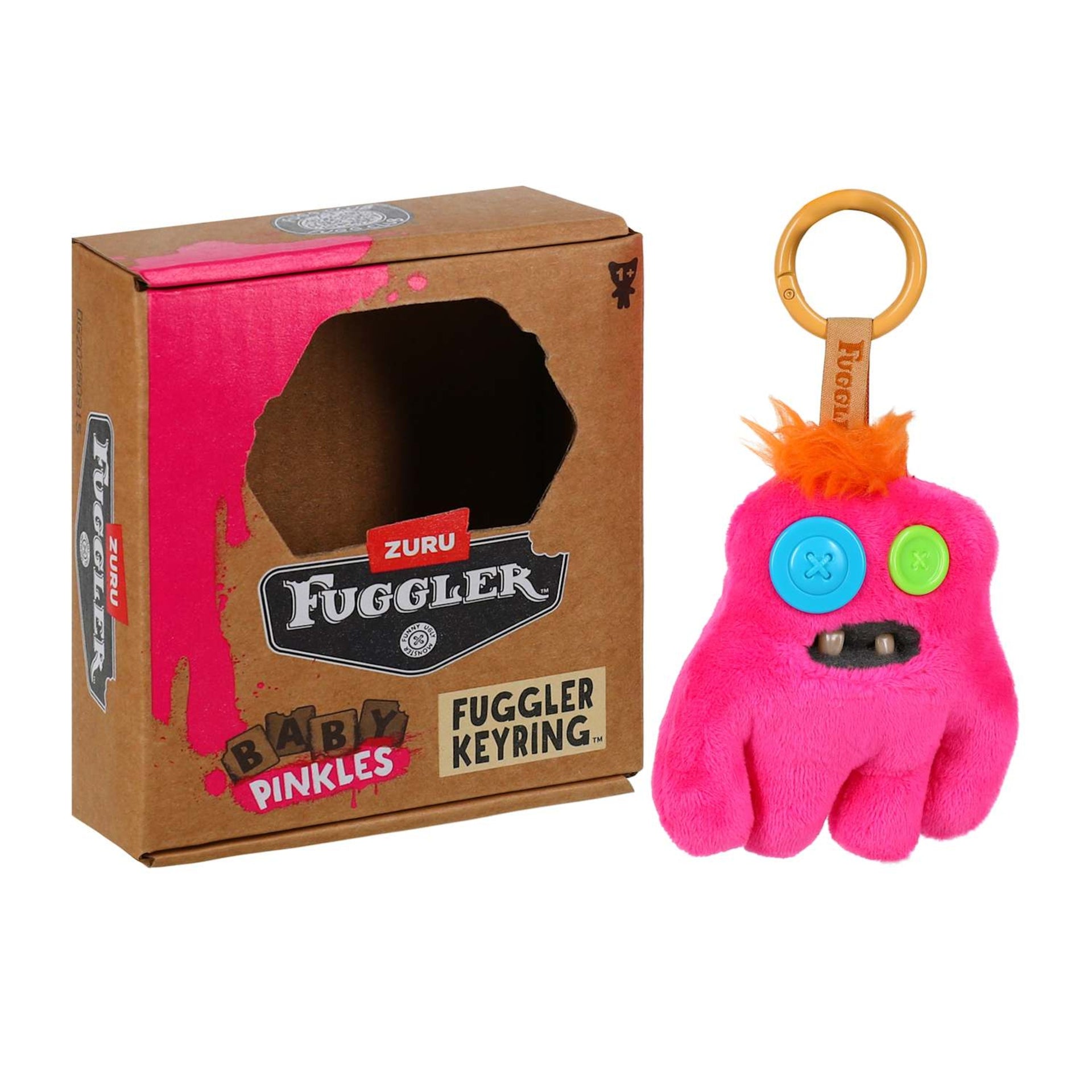 ZURU Fuggler Baby Pinkles Sasquoosh 3.5 Inch Plush Keychain