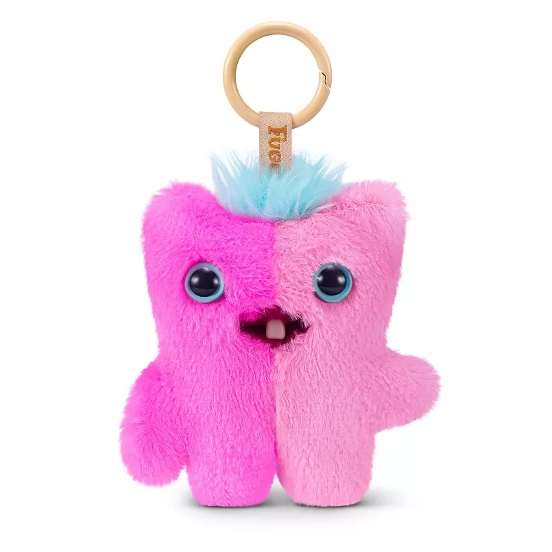 ZURU Fuggler Baby Pinkles Wide Eyed Screech 3.5 Inch Plush Keychain