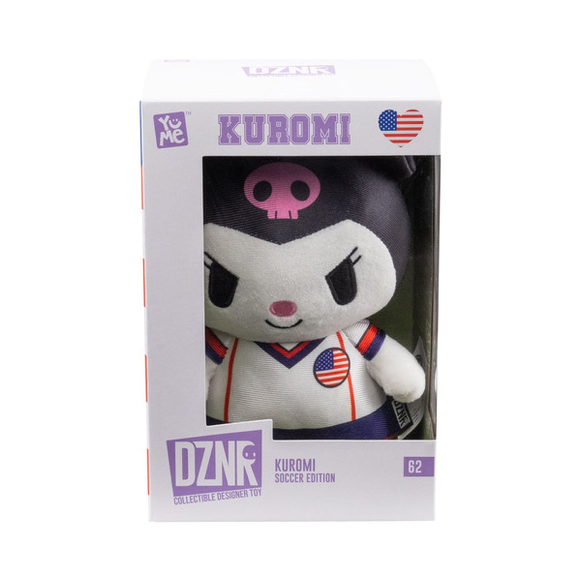 YuMe DZNR Hello Kitty and Friends Kuromi Soccer Edition USA 7 Inch Plush