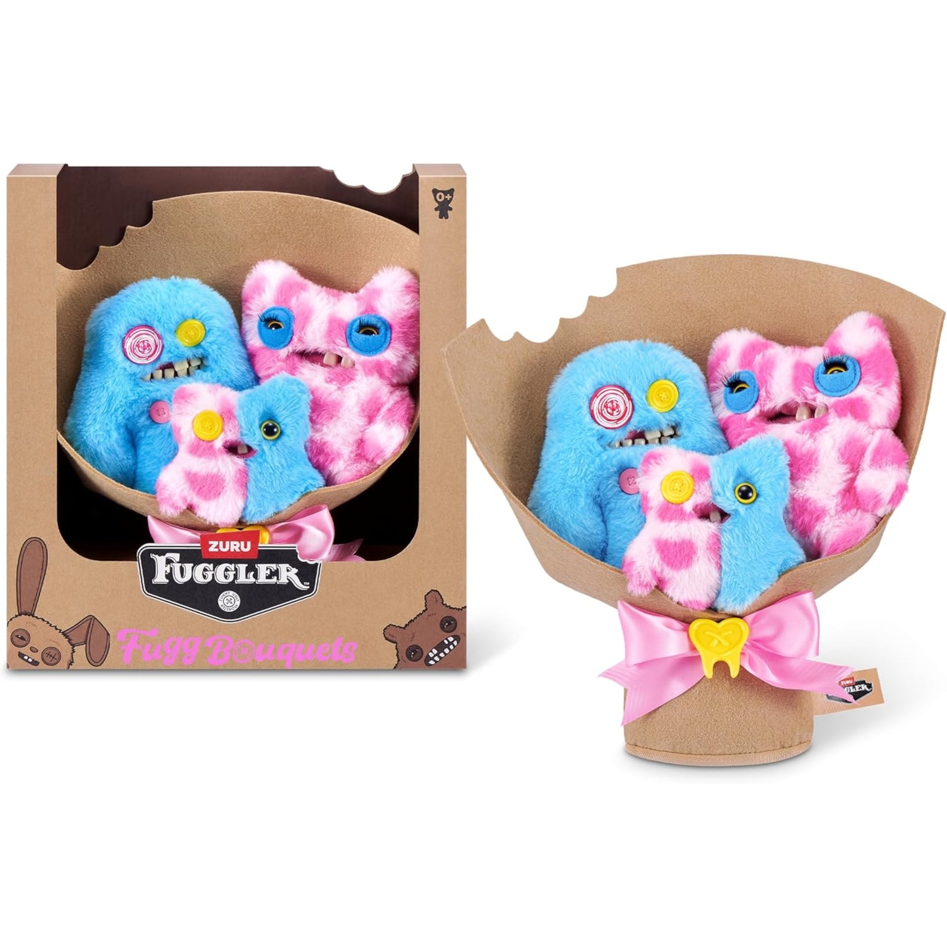 Zuru Fuggler Special Feature Bouquet Plush Series 1 - Sasquoosh, Stinkface, Squooshface
