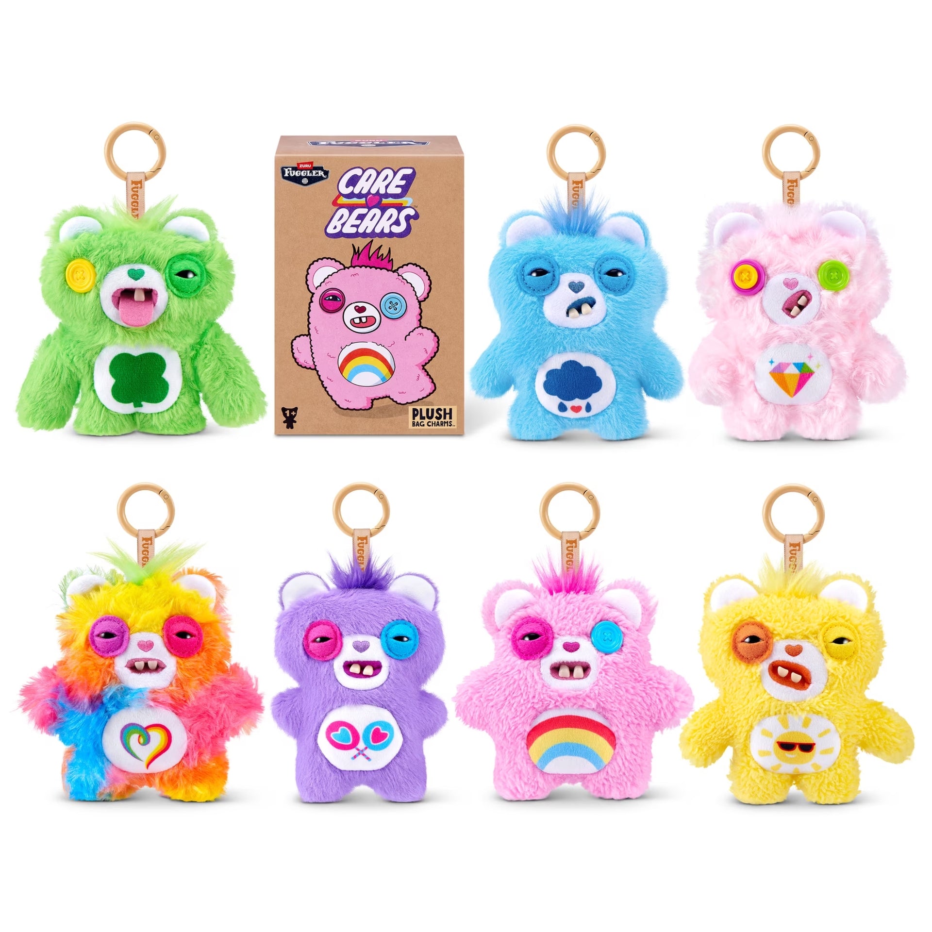 ZURU Fuggler x Care Bears 5 Inch Single Plush Keyring Blind Box