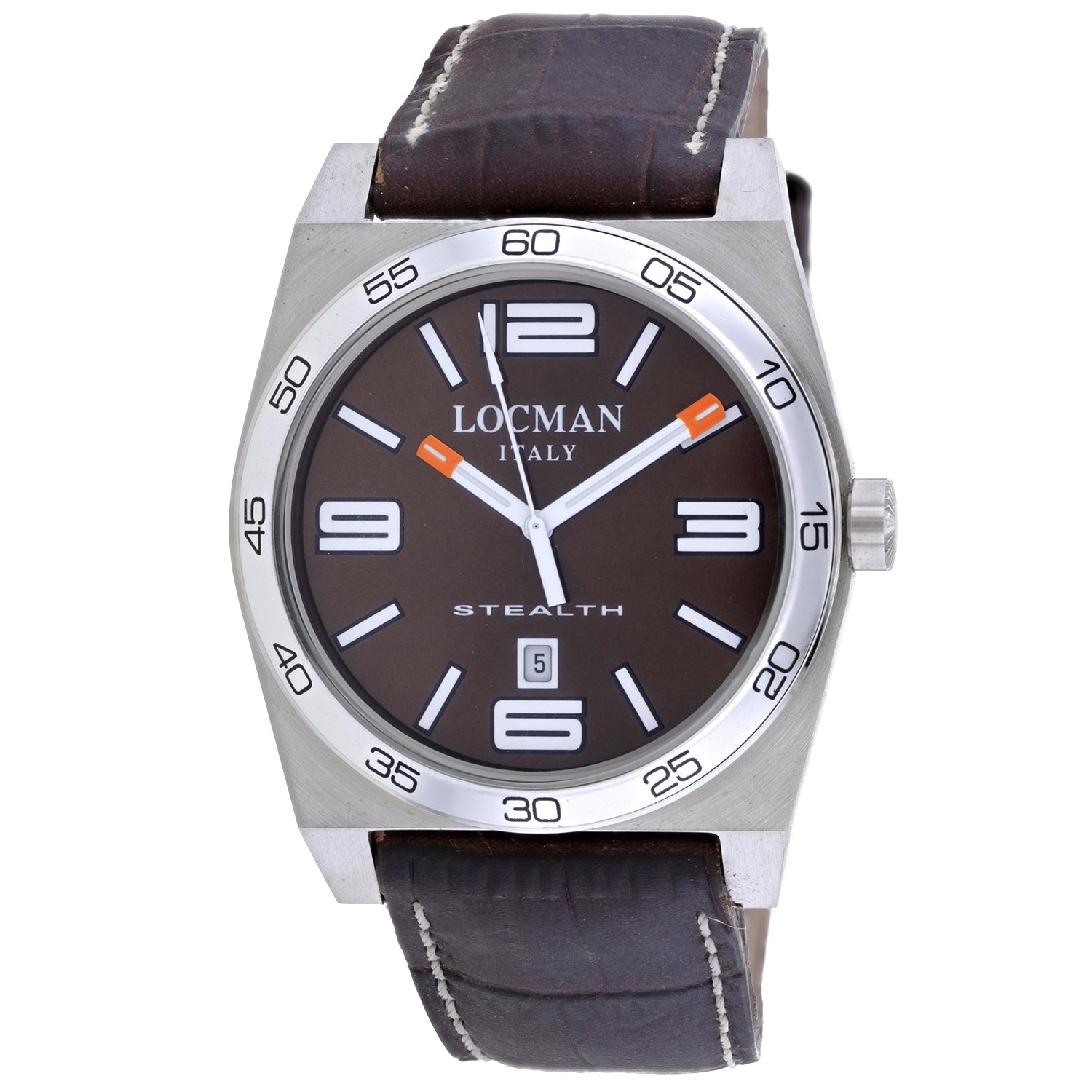 Locman Men's Stealth Brown Dial Watch - 208BRORSTBRL