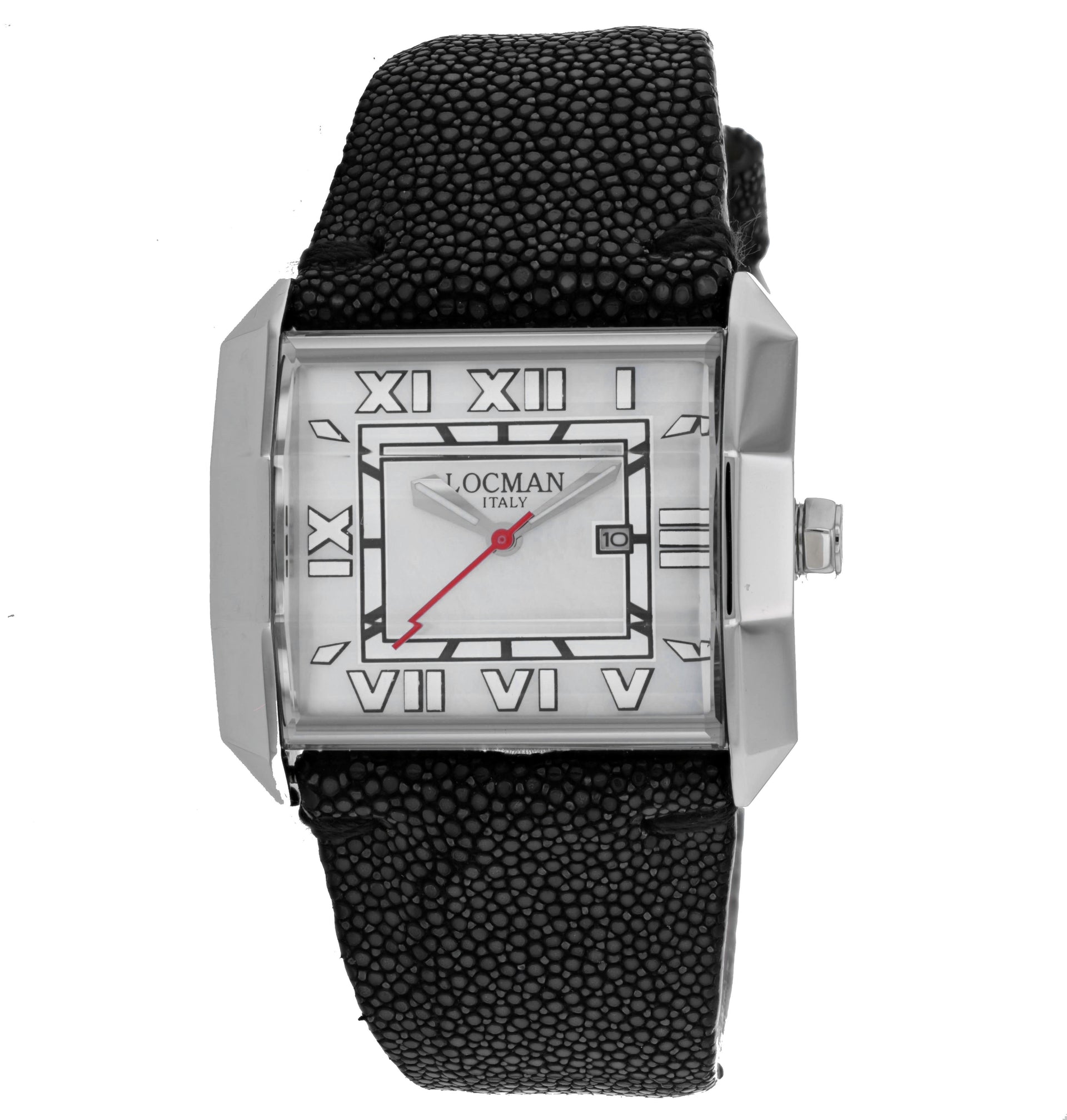 Locman Men's Otto White Dial Watch - 232MOPWH/BK STG