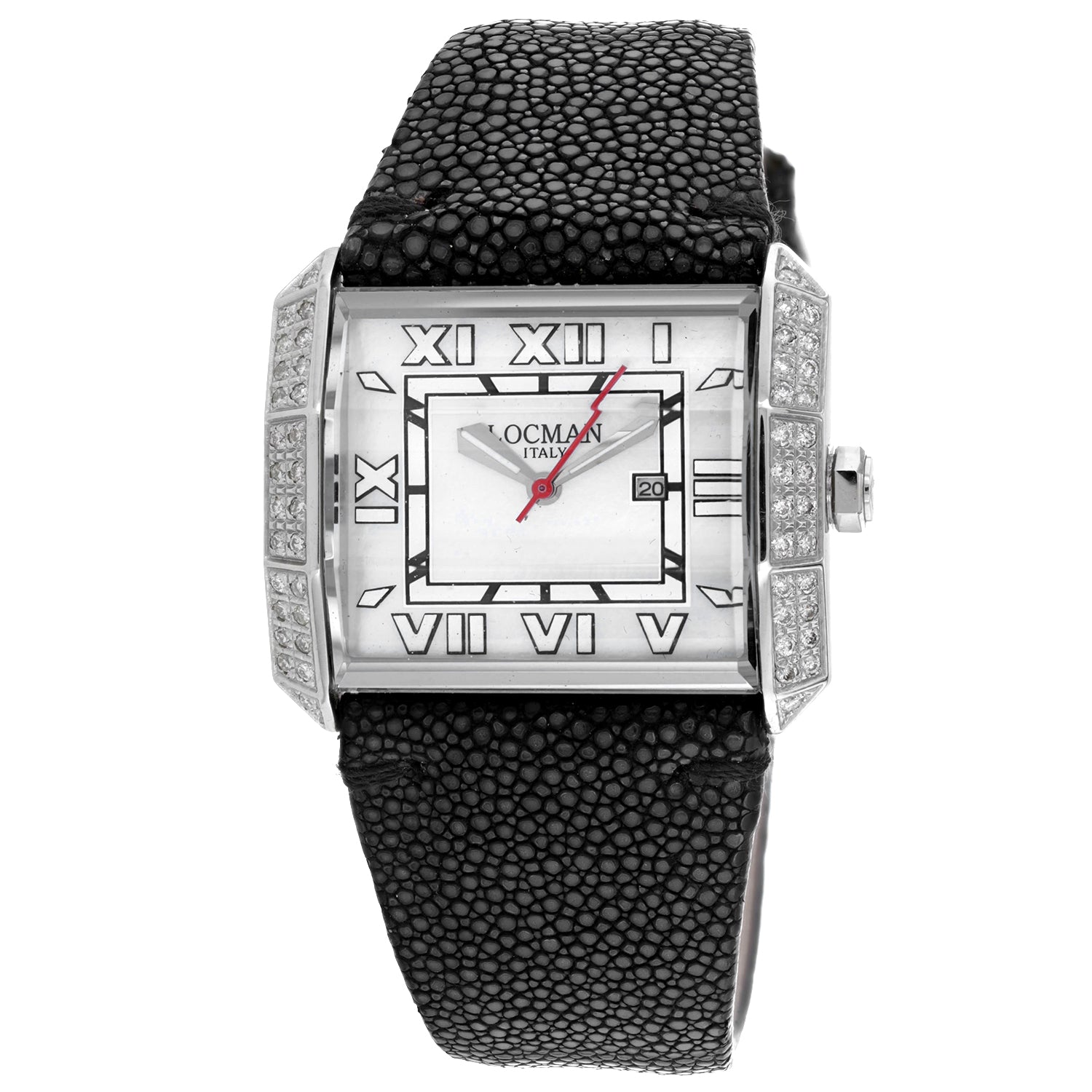 Locman Women's Classic Silver Dial Watch - 232MOPWHDC/BK STG