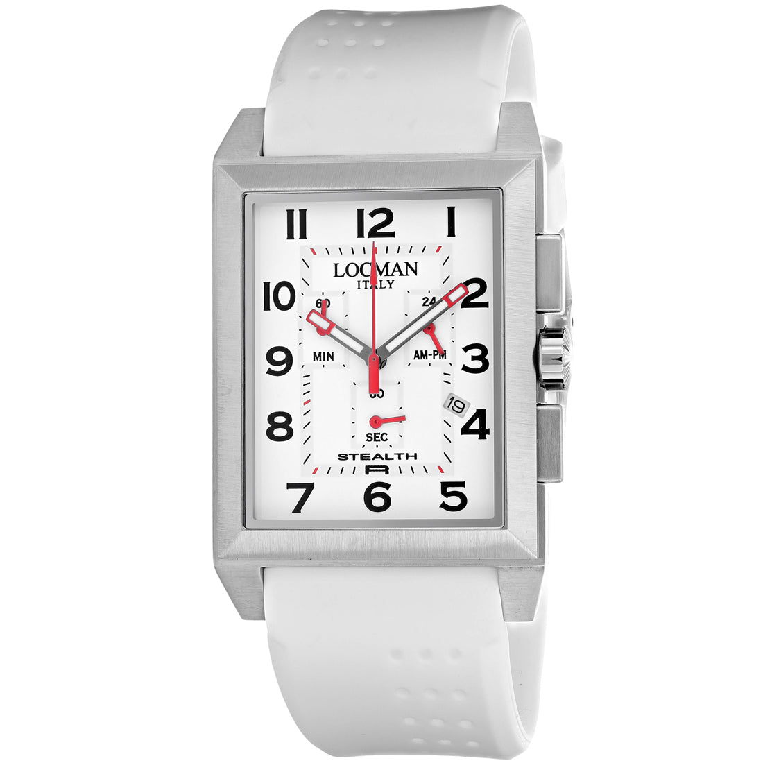 Locman Men's Classic White Dial Watch - 242WH2BK/WH