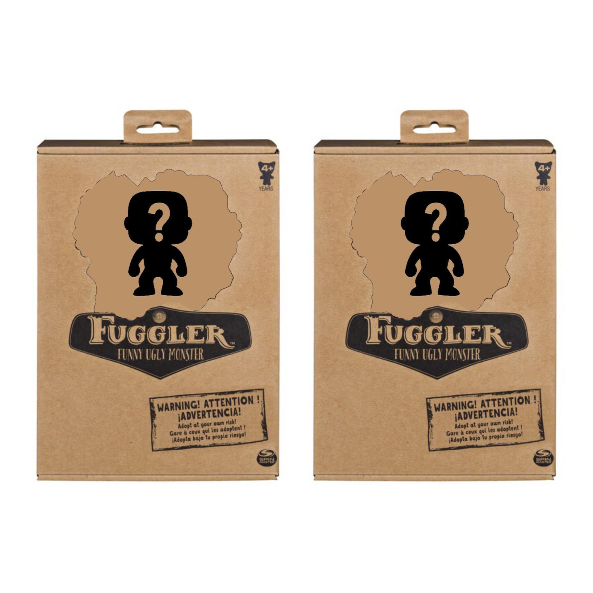 Set of 2 ZURU Fuggler Funny Ugly Monster Plush Toy 9 Inch Mystery Random Assortment