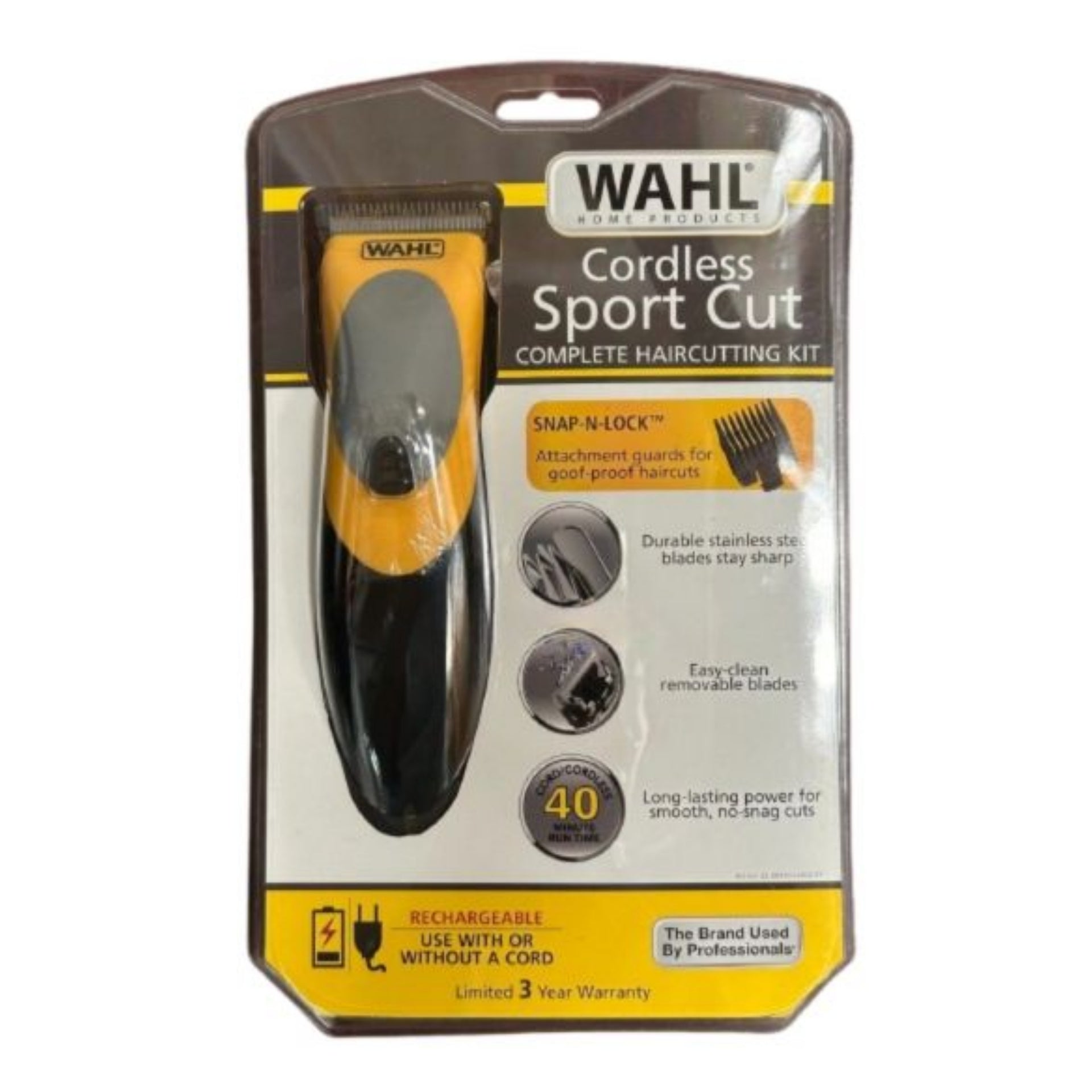Wahl Cordless Sport Cut Hair Clipper - Rechargeable Grooming Kit - Home Haircut System - 3023748-MI