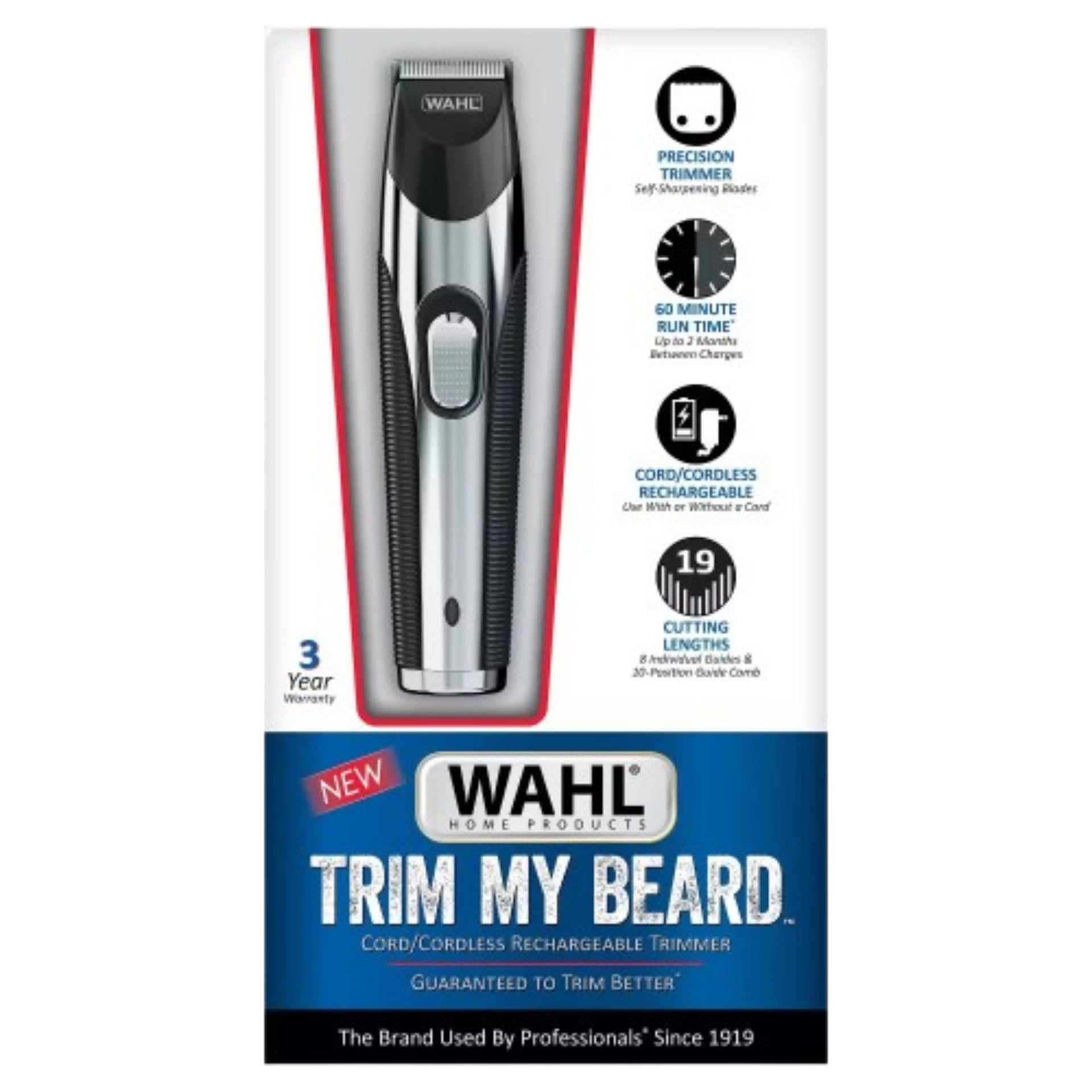 Wahl Trim My Beard Beard Trimmer - Precision Grooming Tool - Adjustable Length Settings - 3025518-MI
