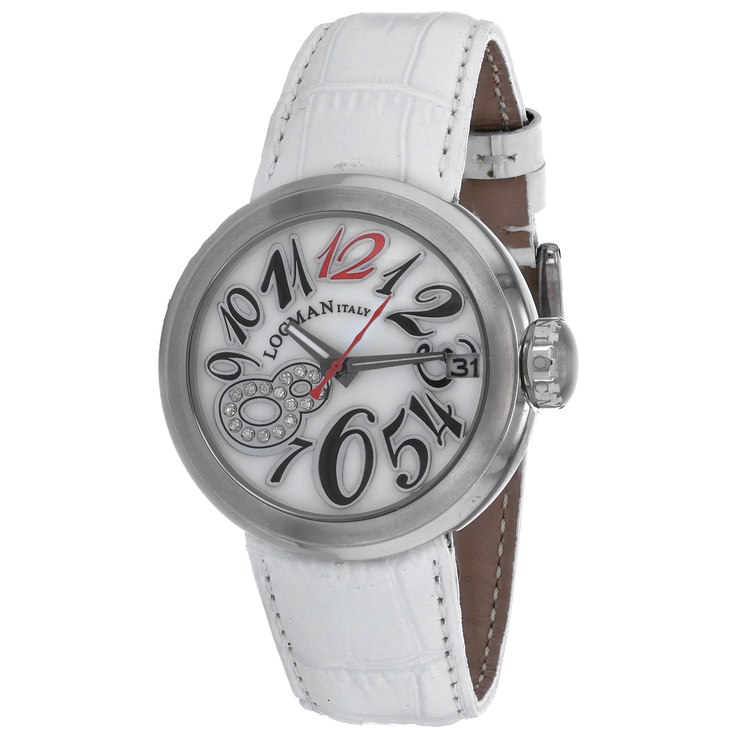 Locman Women's Classic White Dial Watch - 340CMOPBKDNWH