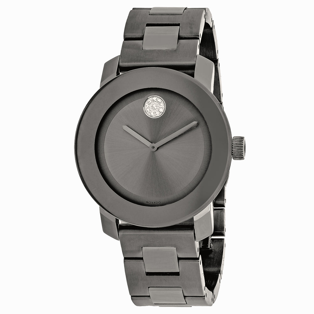 Movado Men's Bold Gunmetal Dial Watch - 3600103