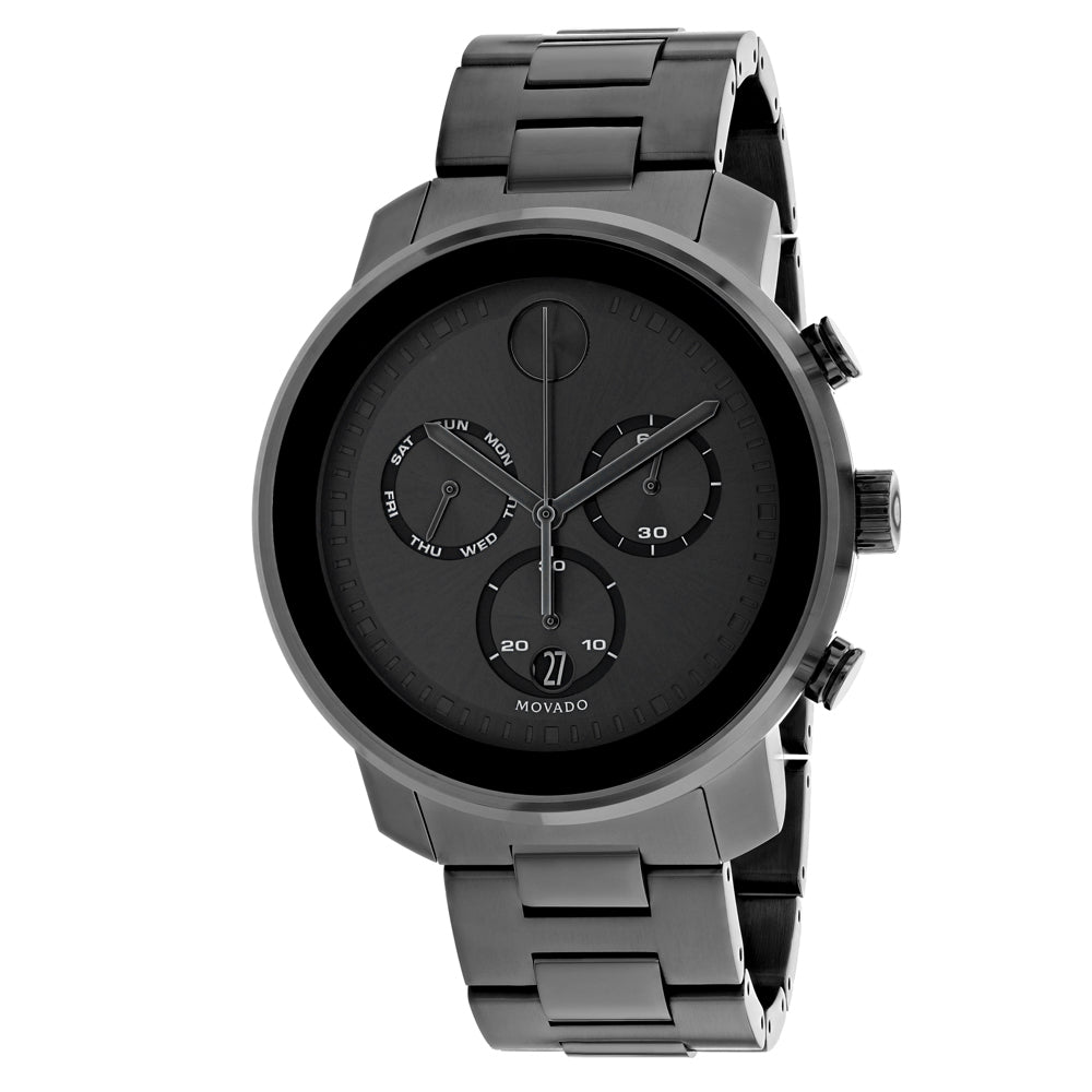 Movado Men's Bold Gunmetal Dial Watch - 3600486