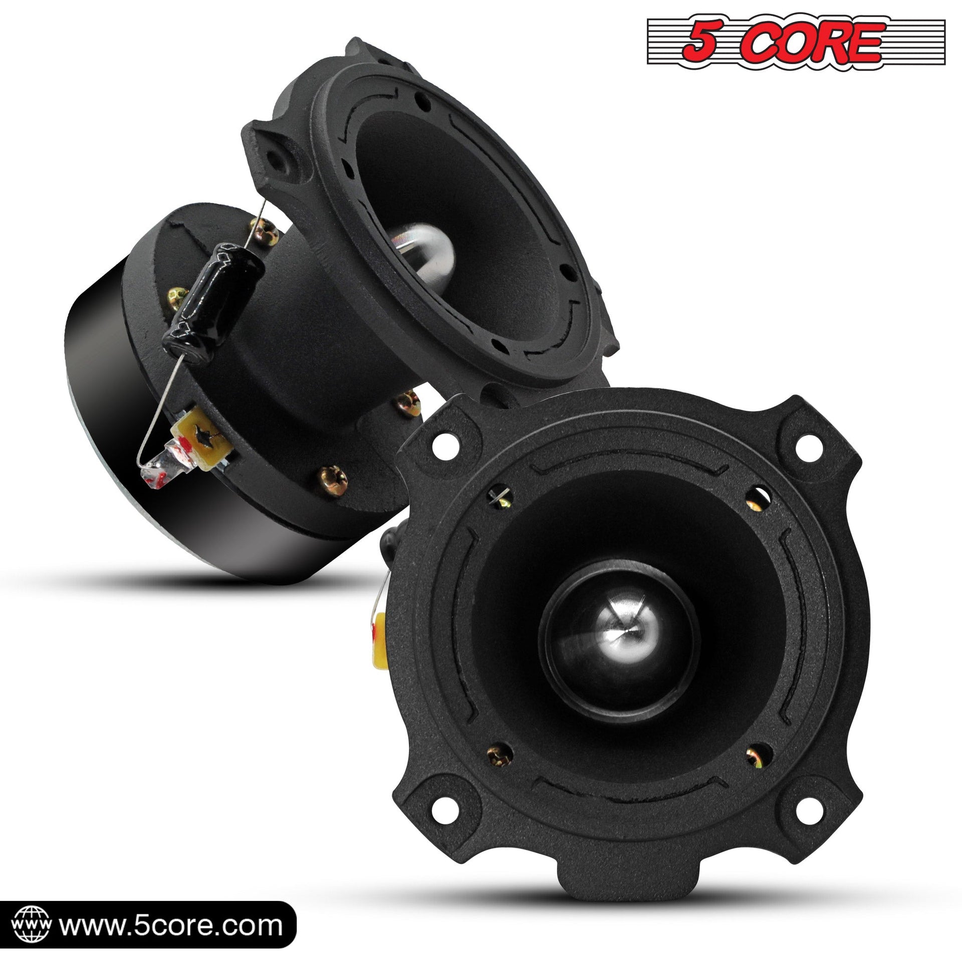 5Core Tweeters Speakers Car Audio Pair 600W Peak 3.5 Inch Super Bullet