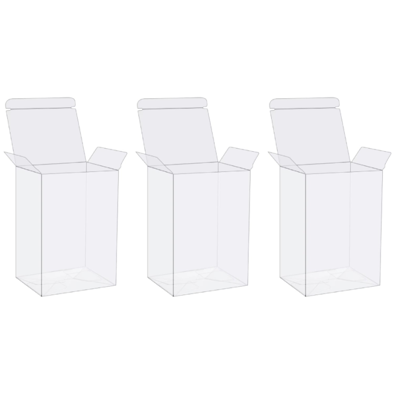Set of 3 Protector Case for Funko Pop! Vinyl Figures - 4 inches