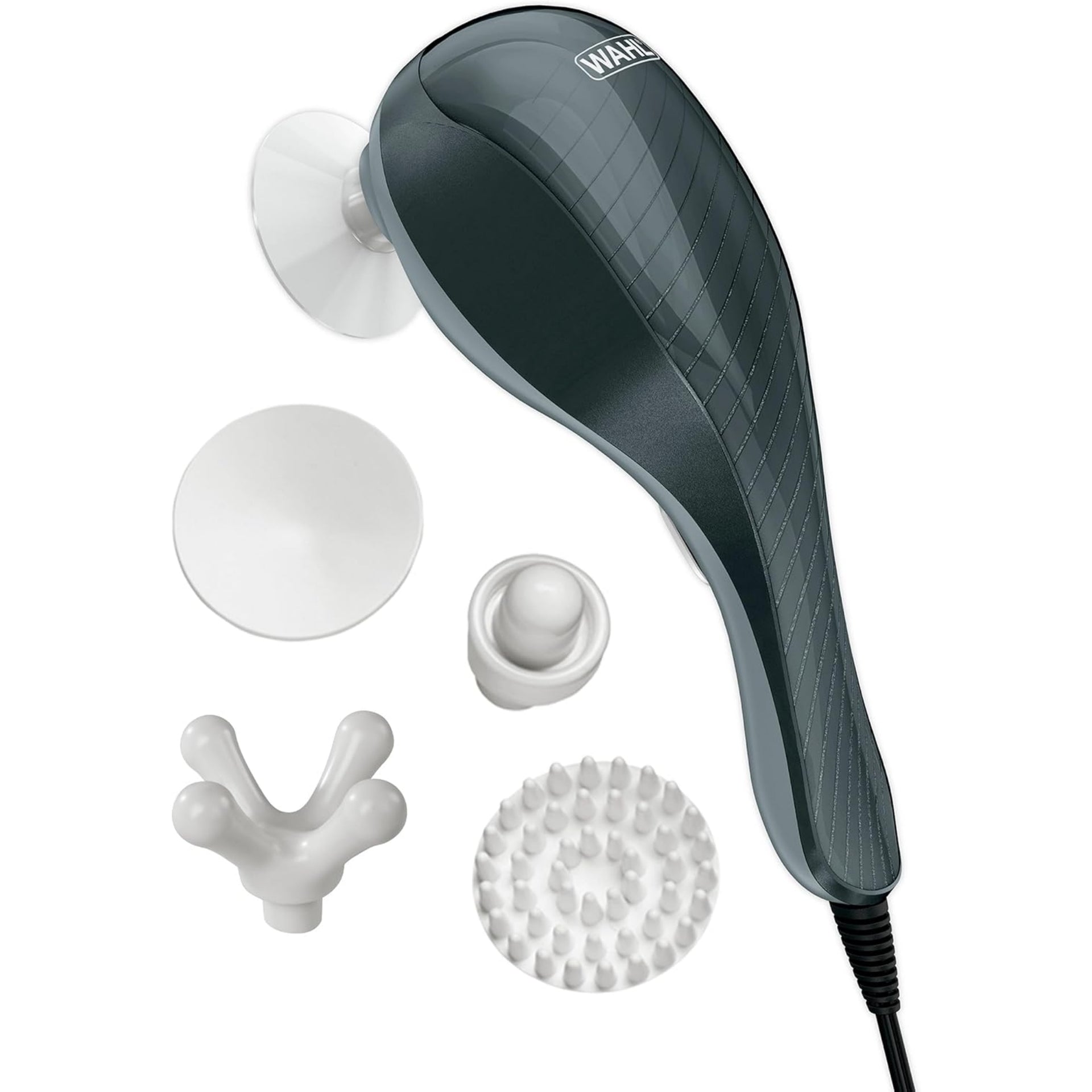 Wahl Soothing Vibration Corded Massager - 2 Speed Massage Tool with 4 Attachments - Model 4120-600 - 4120-600-MI