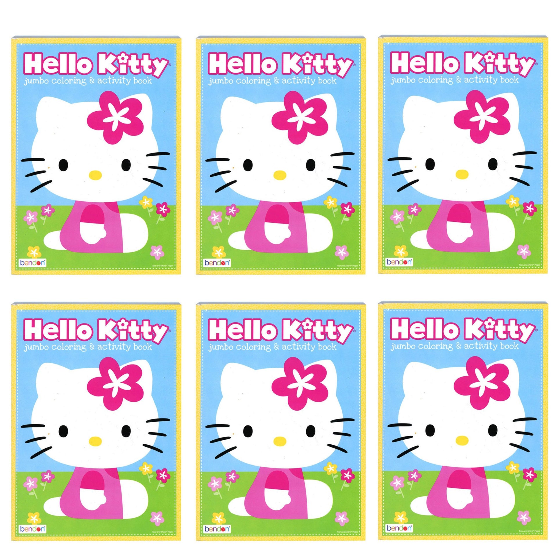 Pack of 6 Sanrio Hello Kitty & Friends Jumbo Coloring & Activity Book