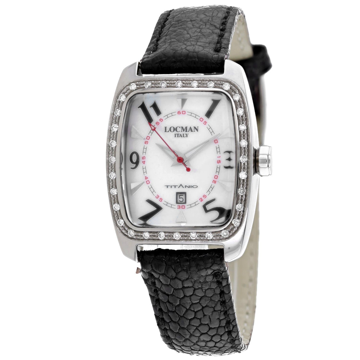 Locman Women's Titanio Mother of Pearl Dial Watch - 483RMOPBK2D/BK OS