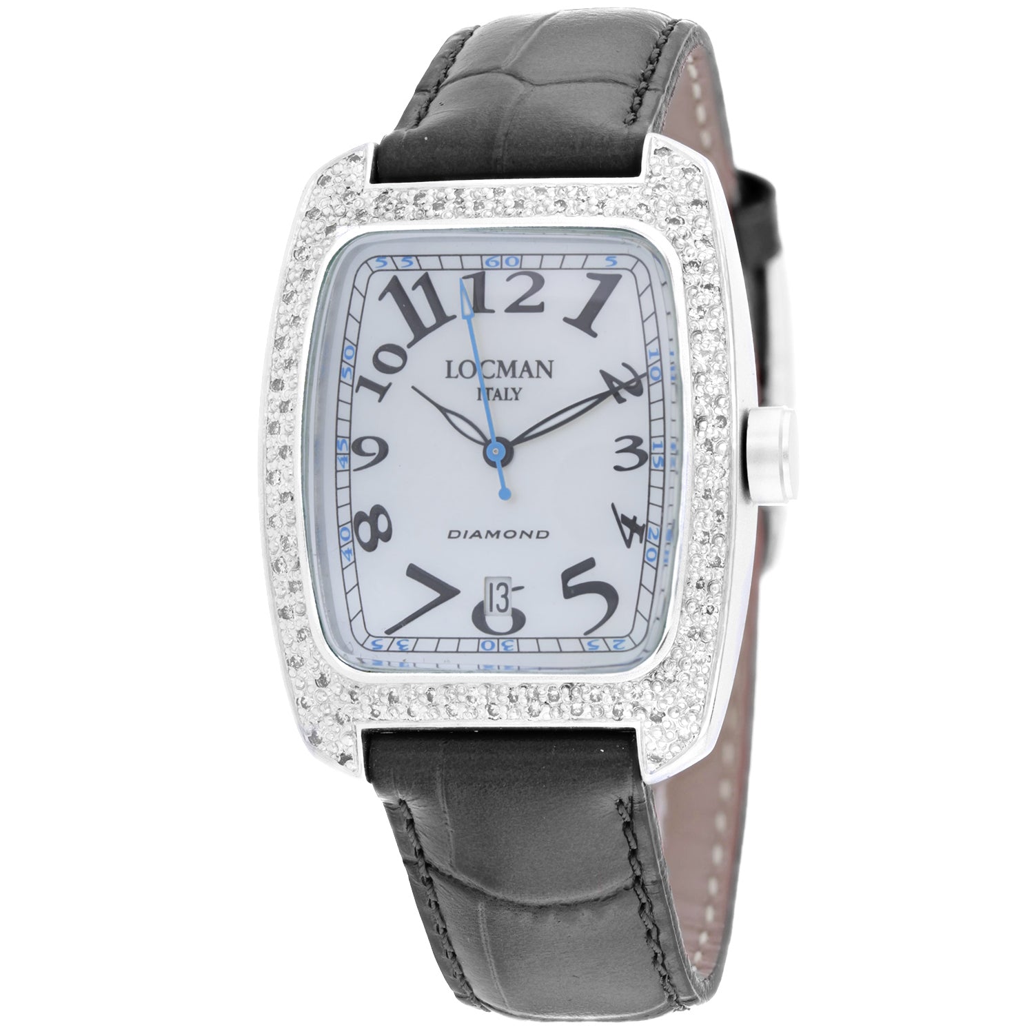 Locman Women's Diamond Mother of Pearl Dial Watch - 488MOPBKSK2D/BK