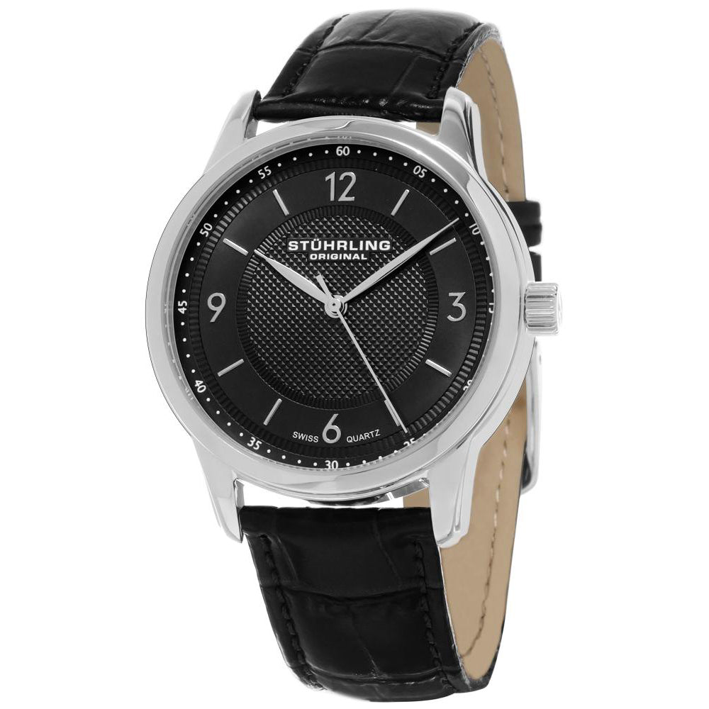 Stuhrling Men's Symphony Black Dial Watch - 572.02