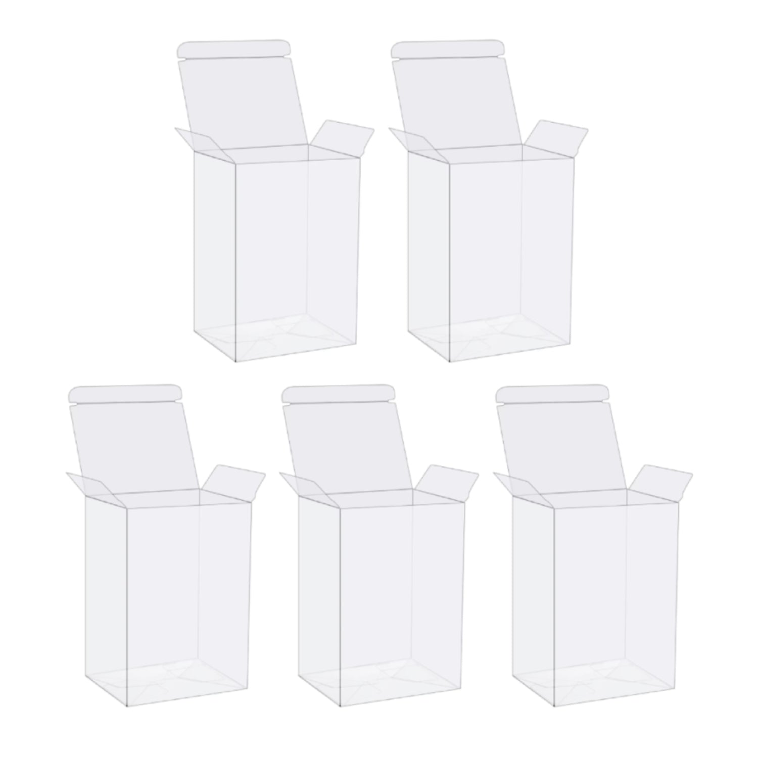 Pack of 5 Protector Case for Funko Pop! Vinyl Figures - 4 inches