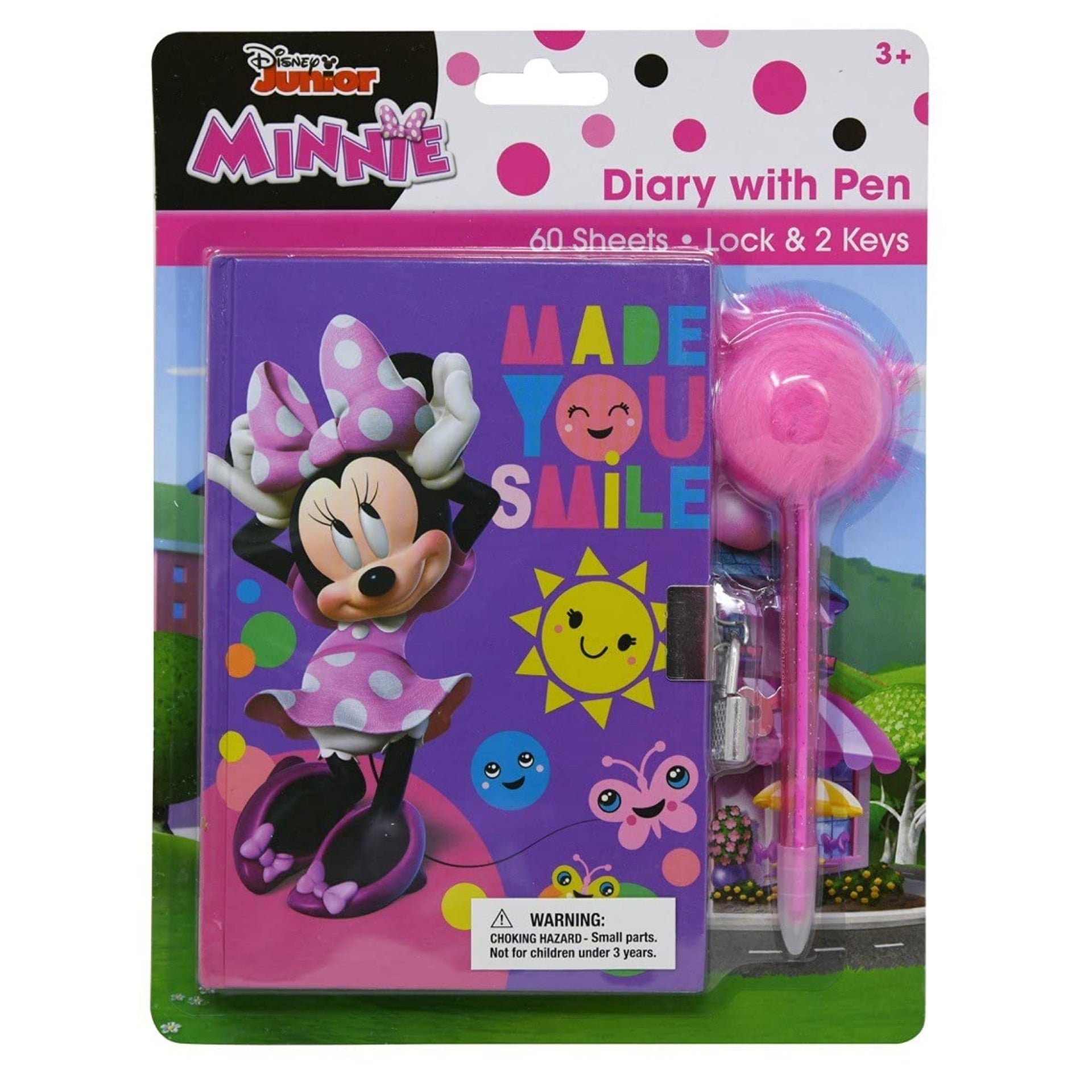 Minnie Mouse Diary with Pom Pen Kids Stationery