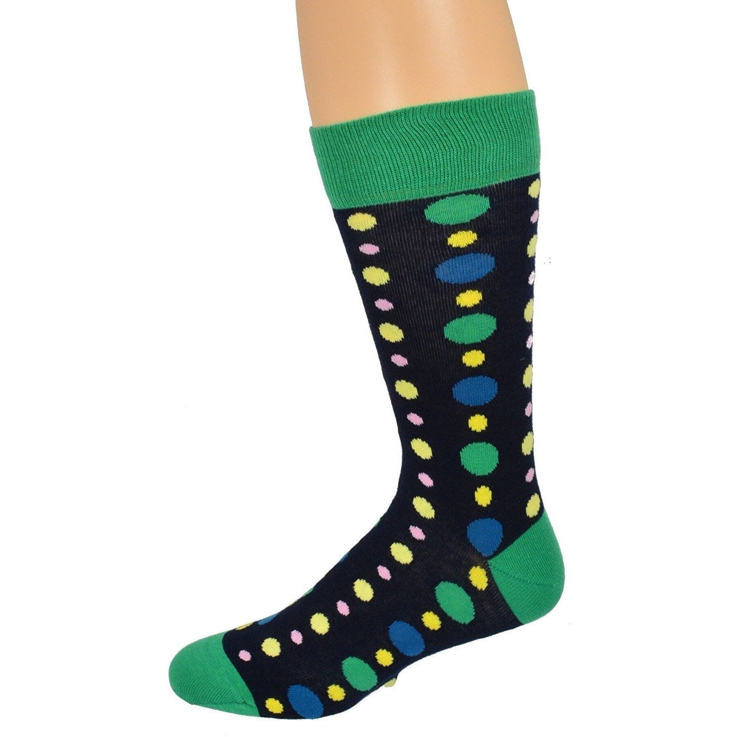 Dot Pattern Colorful Crew Cotton Socks