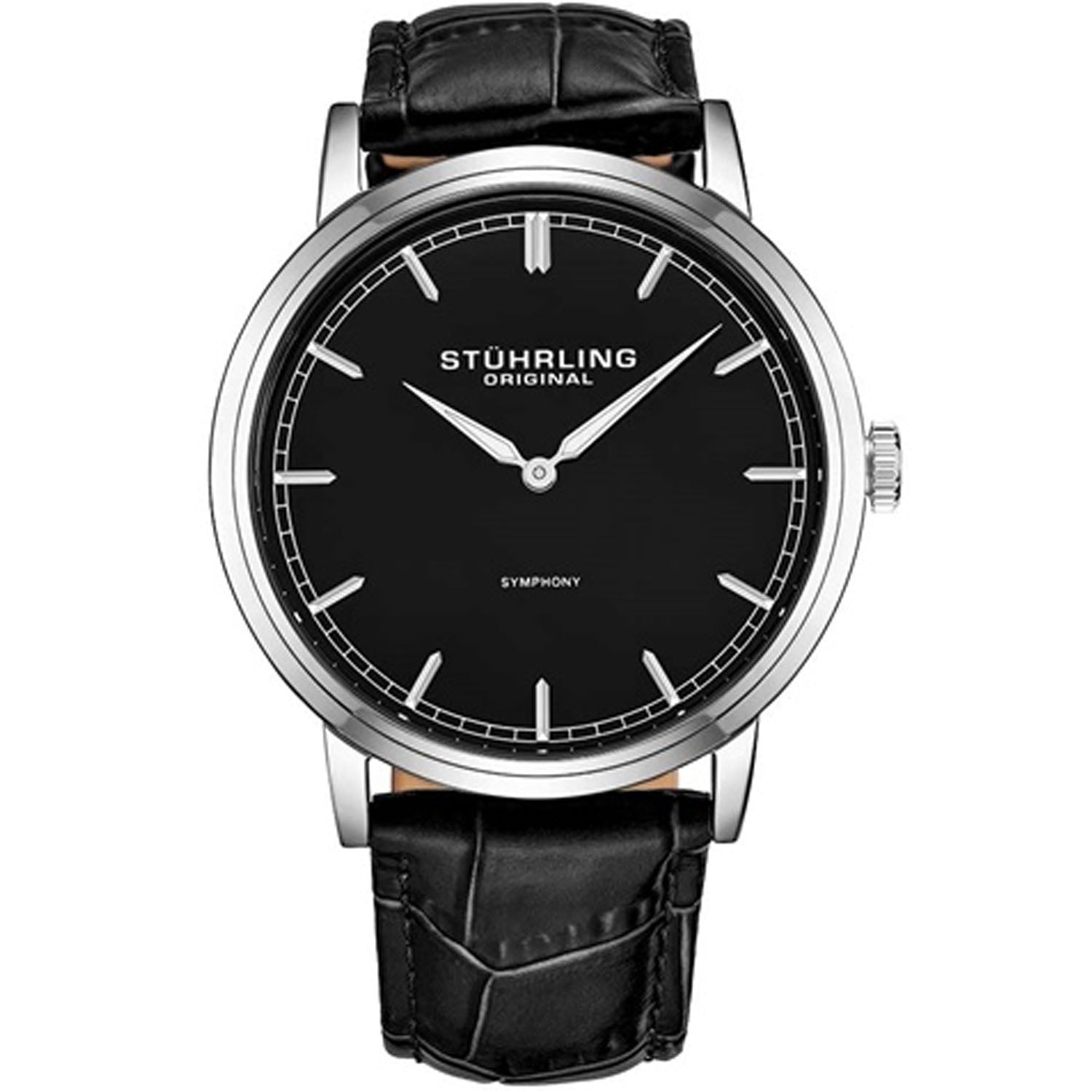 Stuhrling Men's Symphony Black Dial Watch - 779.02