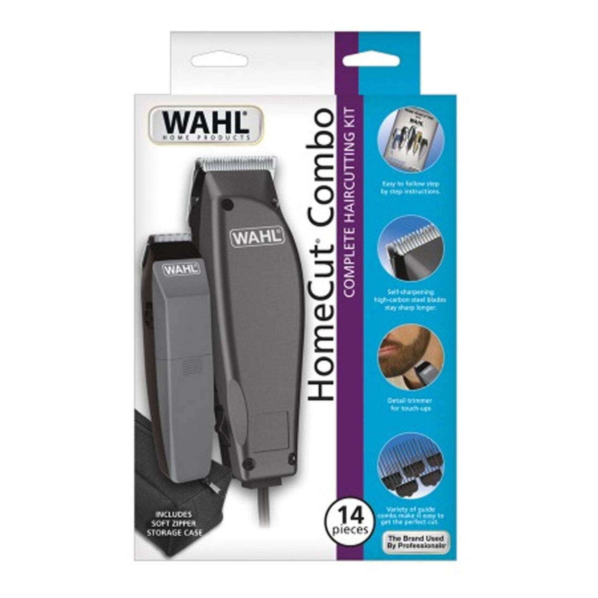 Wahl Clipper Corp Pro 14 Piece Styling Kit - Hair Clipper and Beard Trimmer Set - 79450-MI