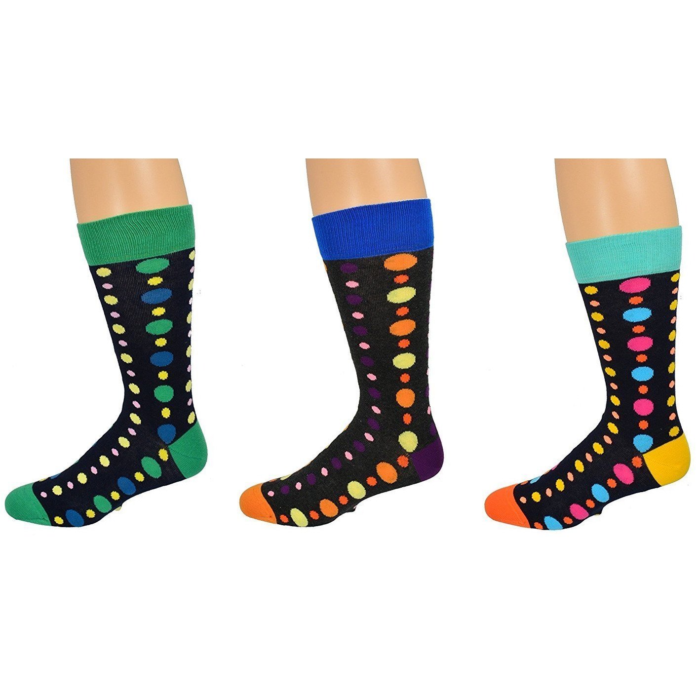 Dot Pattern Colorful Crew Cotton Socks