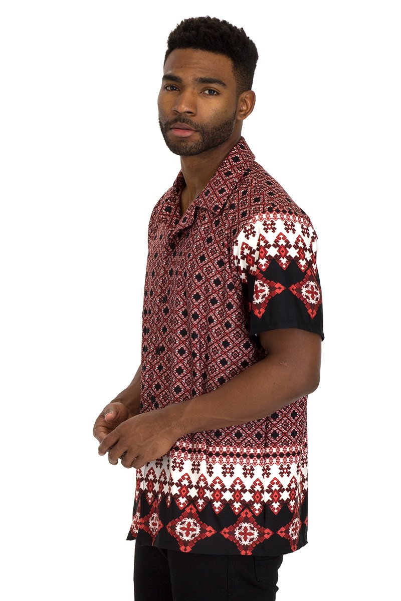 TRIBAL BUTTON DOWN SHIRT