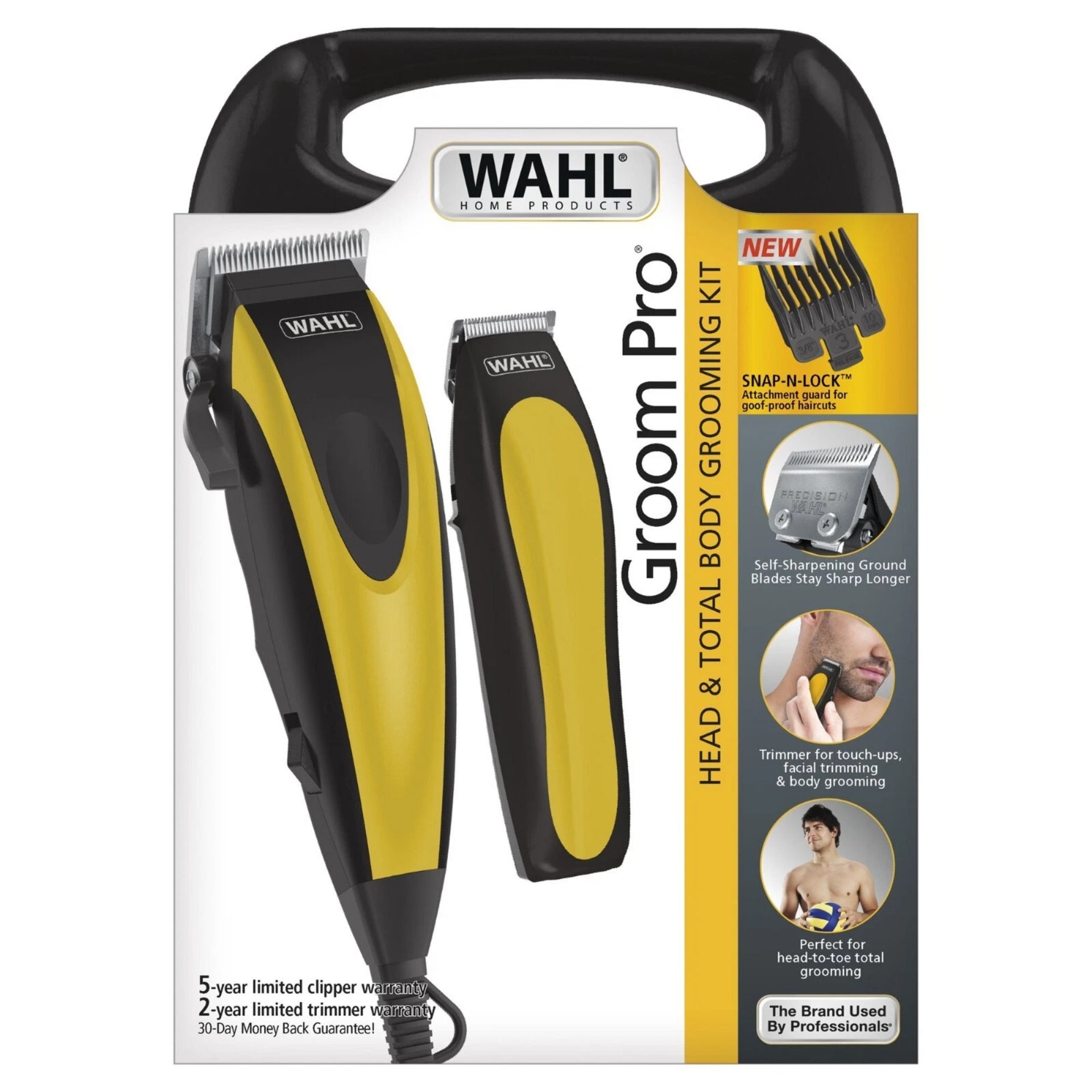 Wahl Head and Total Body Grooming Kit - Complete Clipper and Trimmer Set - 9670-1301-MI