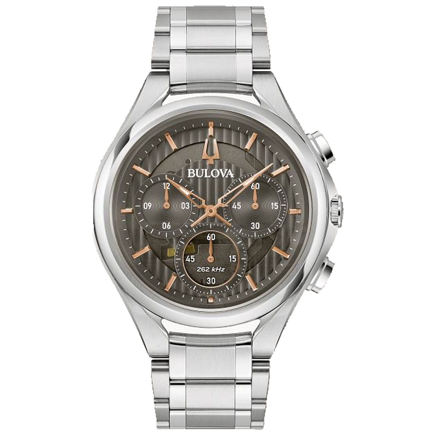 Bulova Men's Curv Grey Dial Watch - 96A298