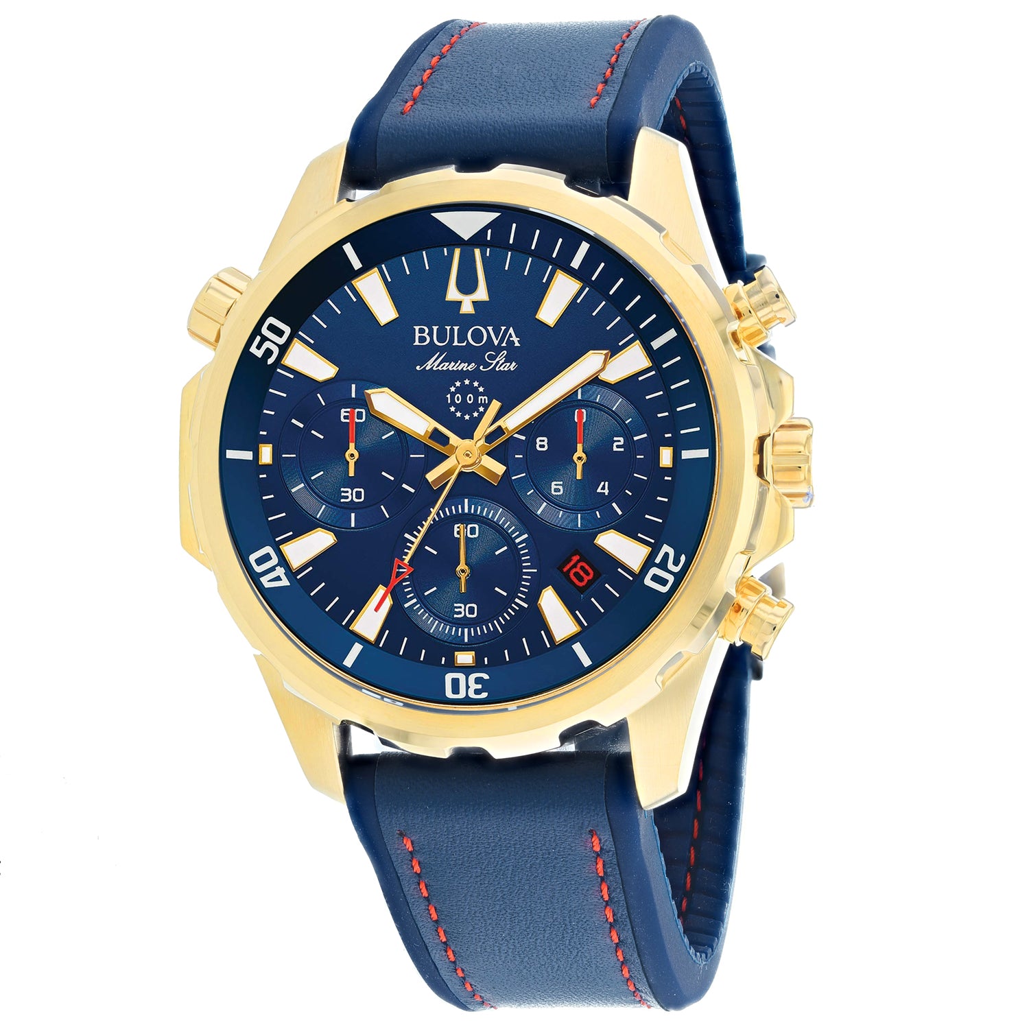 Bulova Men's Marine Star Blue Dial Watch - 97B168