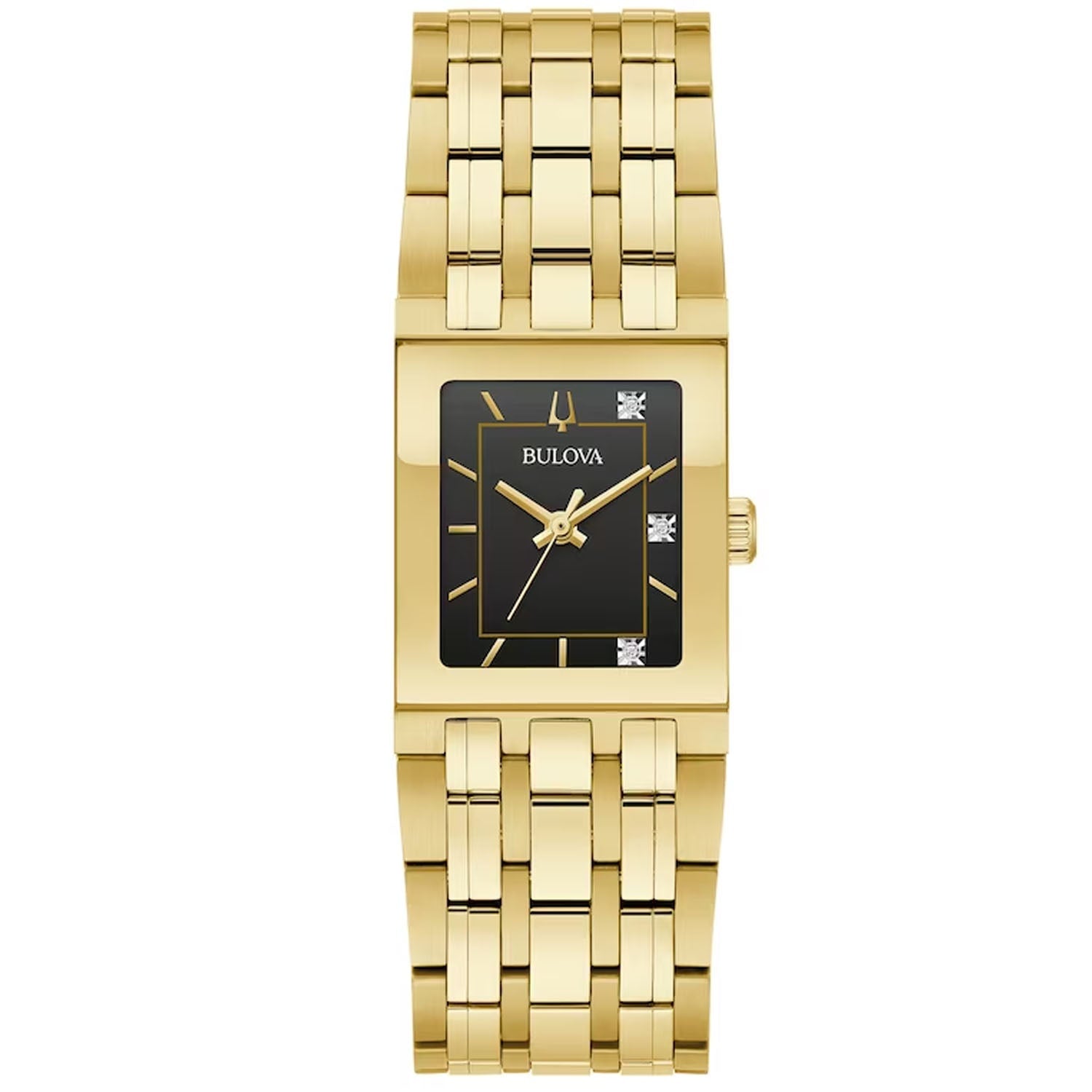 Bulova Women's Marc Anthony Quadra Black Dial Watch - 97P167